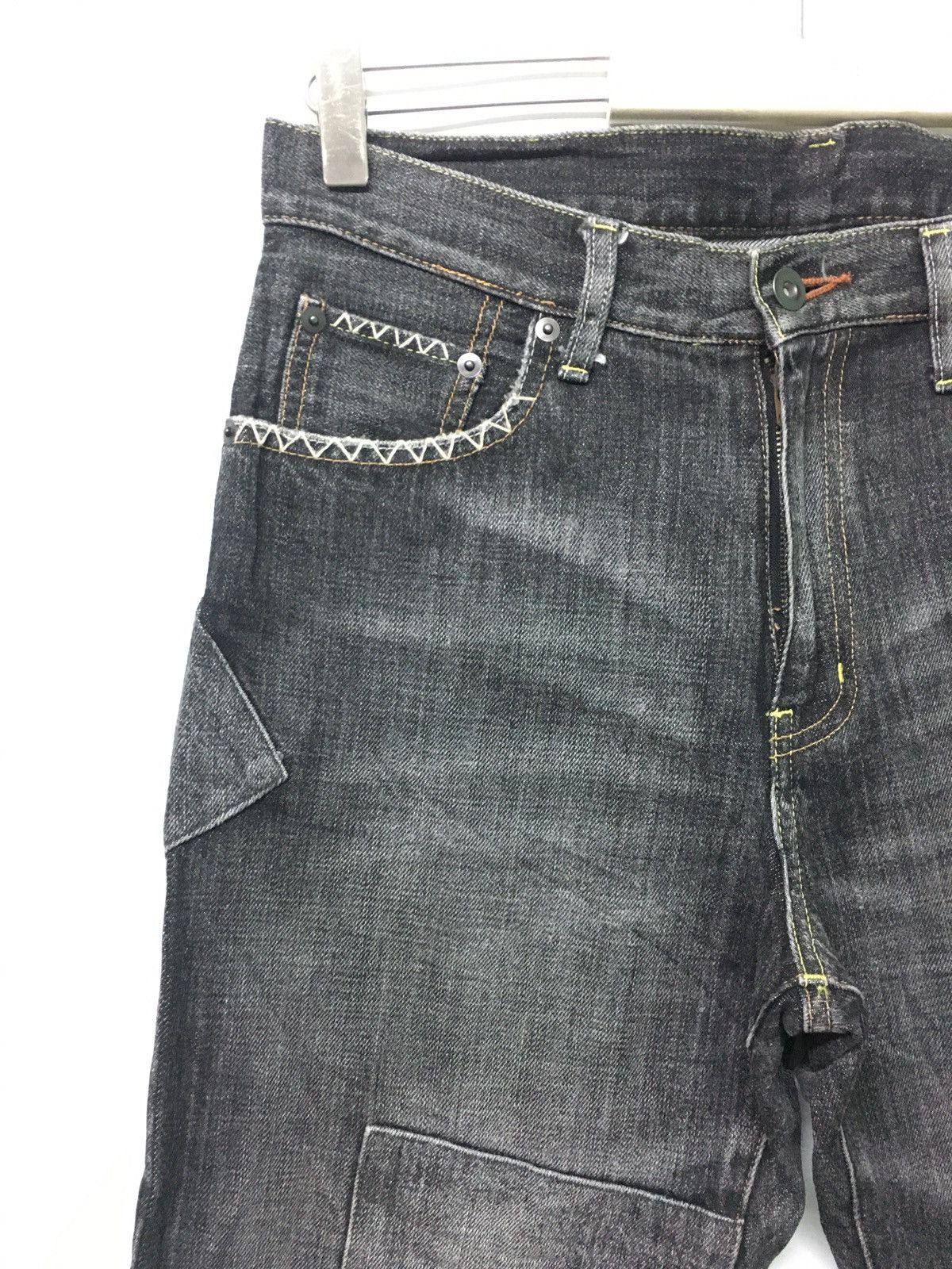 Uniqlo UNIQLO Jeans Faded Patch Work sashiko embroidery Size US 32 / EU 48 - 7 Thumbnail