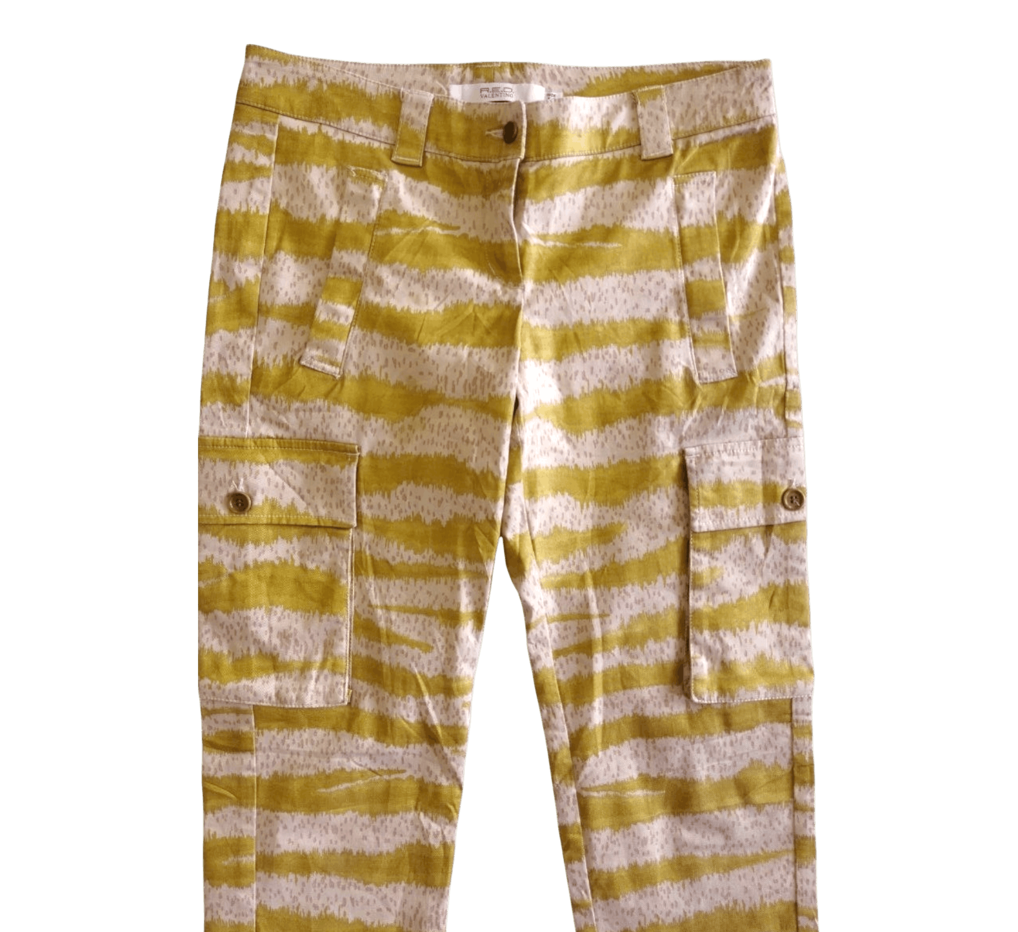 Designer R.E.D Valentino Cropped Cargo Pants Size 32" / US 10 / IT 46 - 2 Thumbnail
