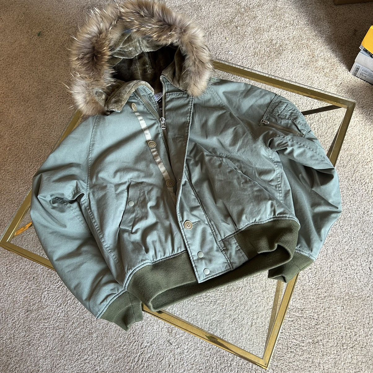 MAGIC STICK 2016 CROPPED DOWN-FiLLED N-2B COAT PARKA FUR-LiNED HOOD Size US M / EU 48-50 / 2 - 5 Thumbnail