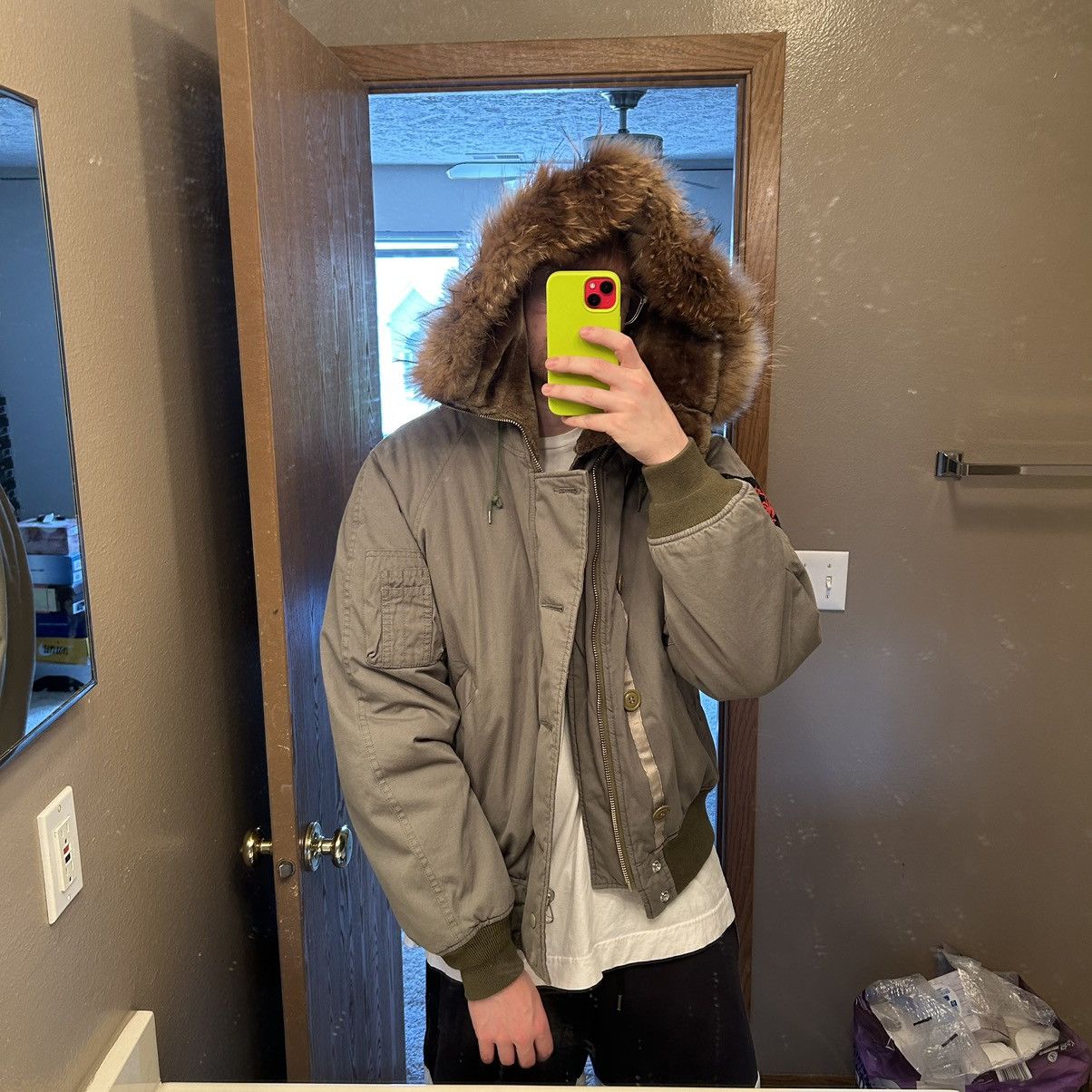 MAGIC STICK 2016 CROPPED DOWN-FiLLED N-2B COAT PARKA FUR-LiNED HOOD Size US M / EU 48-50 / 2 - 21 Thumbnail