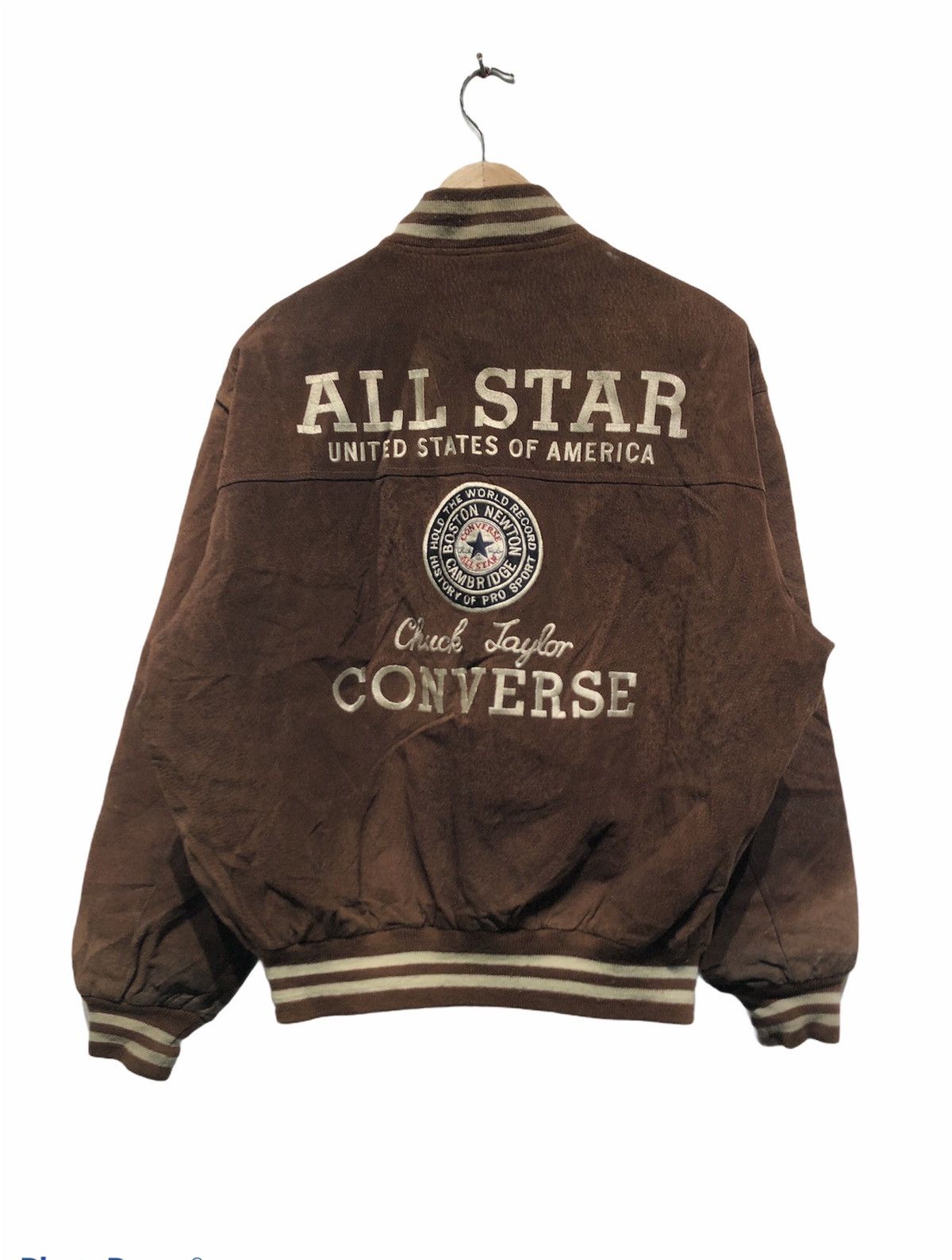 Converse AJ1 Vintage Converse All Star Chuck Taylor Varsity Jacket Size US L / EU 52-54 / 3 - 1 Thumbnail