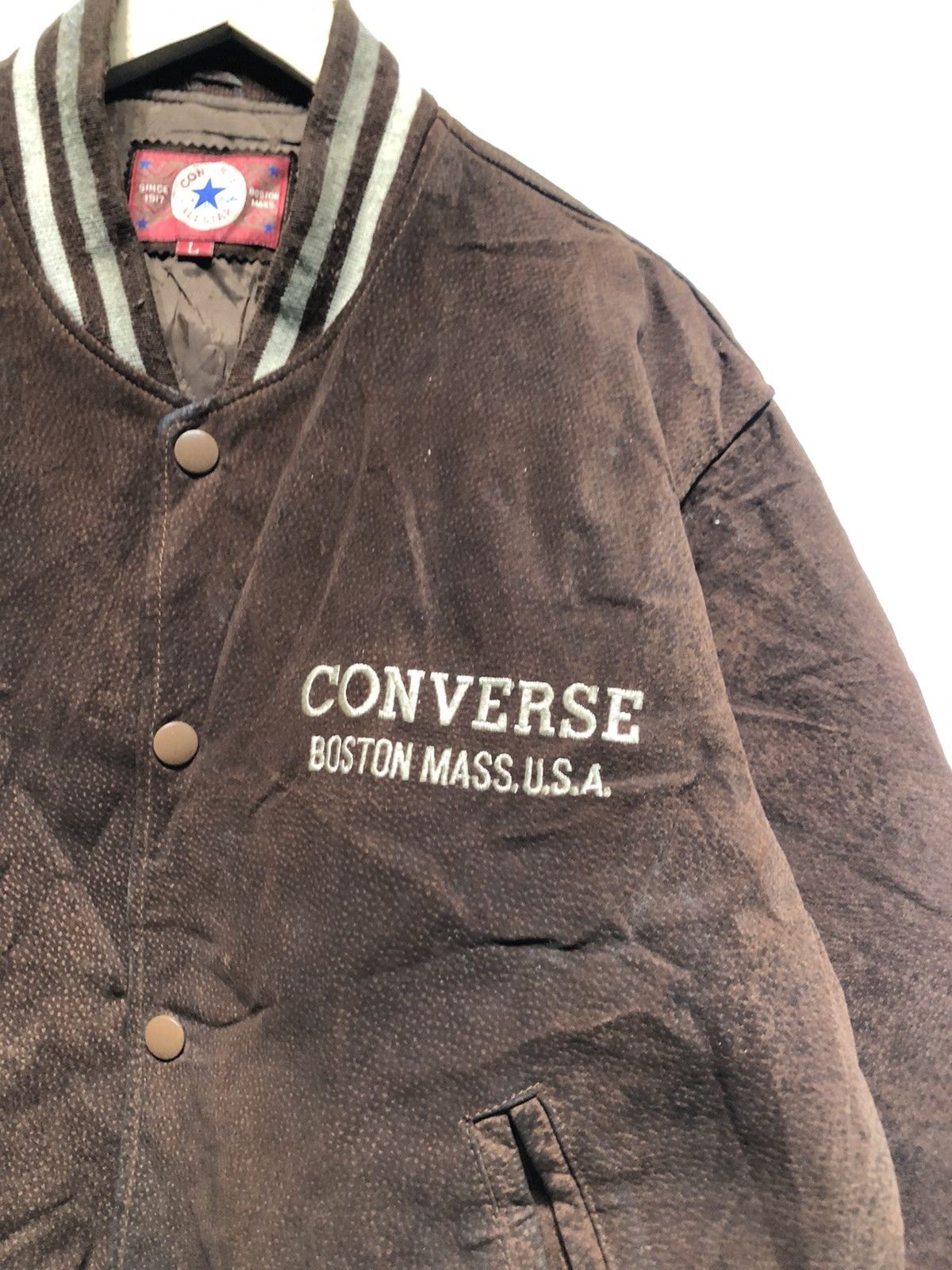 Converse AJ1 Vintage Converse All Star Chuck Taylor Varsity Jacket Size US L / EU 52-54 / 3 - 3 Thumbnail