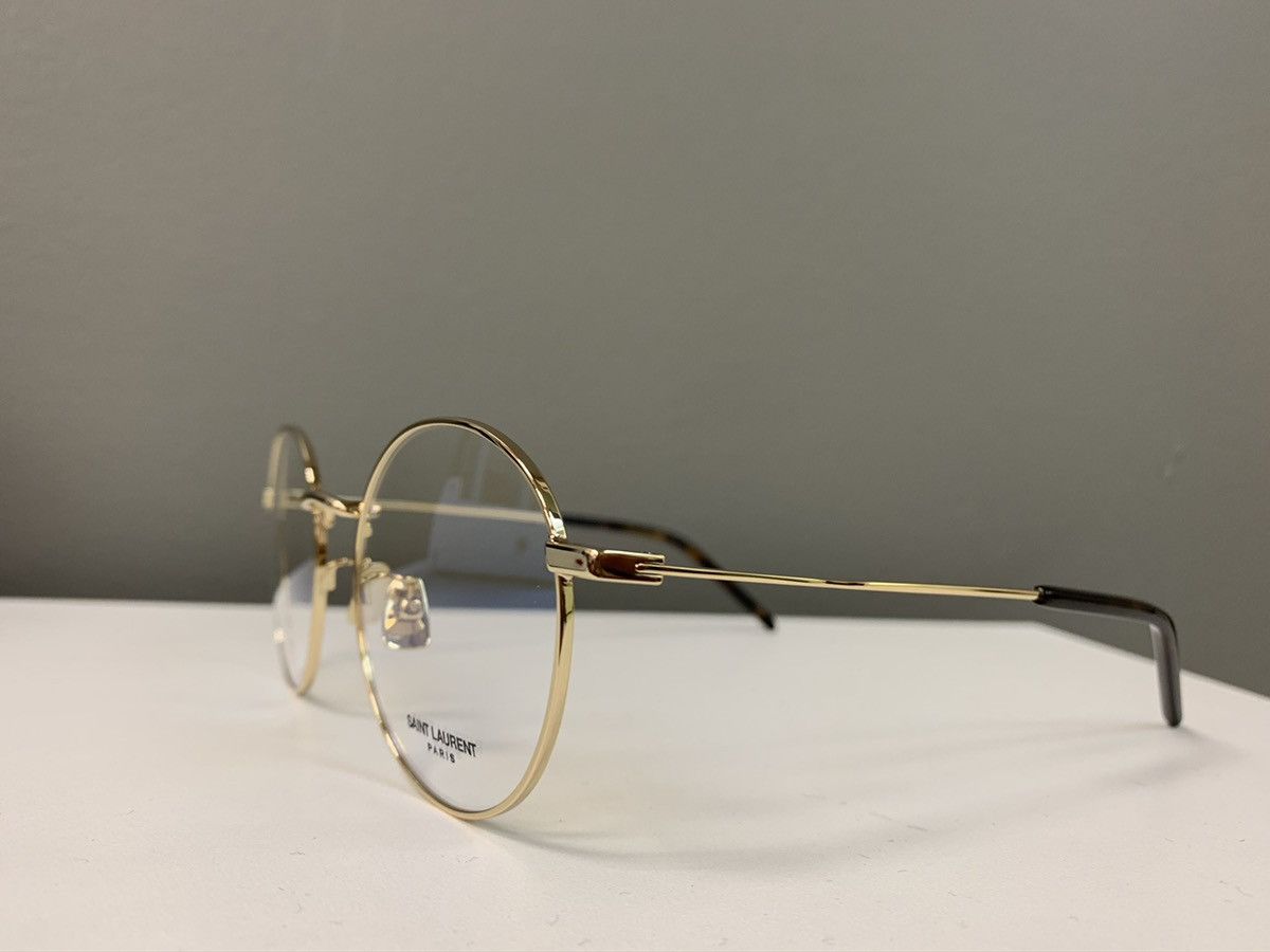 Saint Laurent Paris × Vintage NEW Saint Laurent SL237 Gold Round Glasses Eyeglasses Size ONE SIZE - 2 Thumbnail