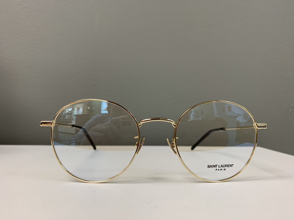 Saint Laurent Paris × Vintage NEW Saint Laurent SL237 Gold Round Glasses Eyeglasses Size ONE SIZE - 1 Thumbnail
