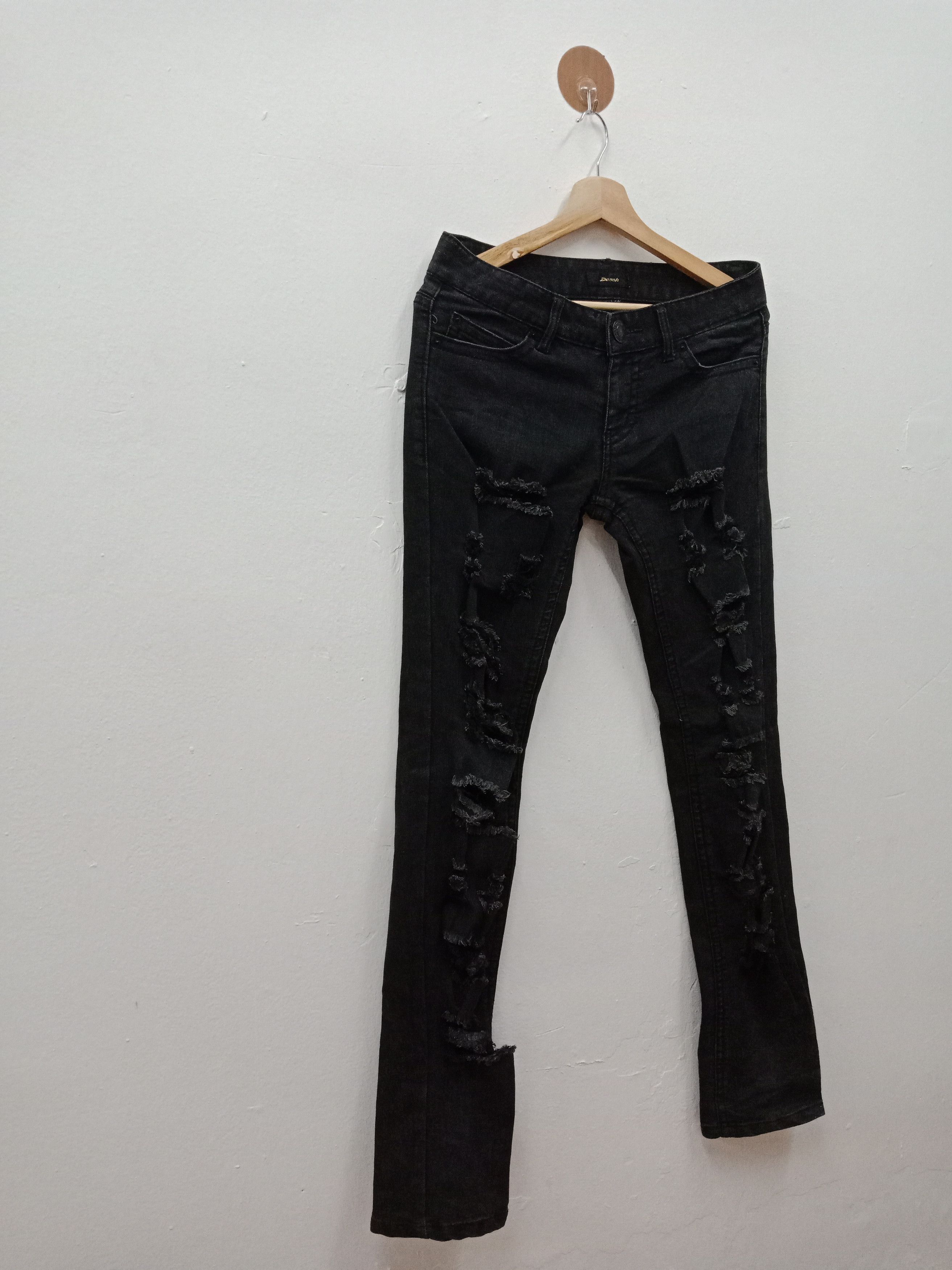 In The Attic Dosch Distressed Studded Black Pants Size US 32 / EU 48 - 4 Thumbnail