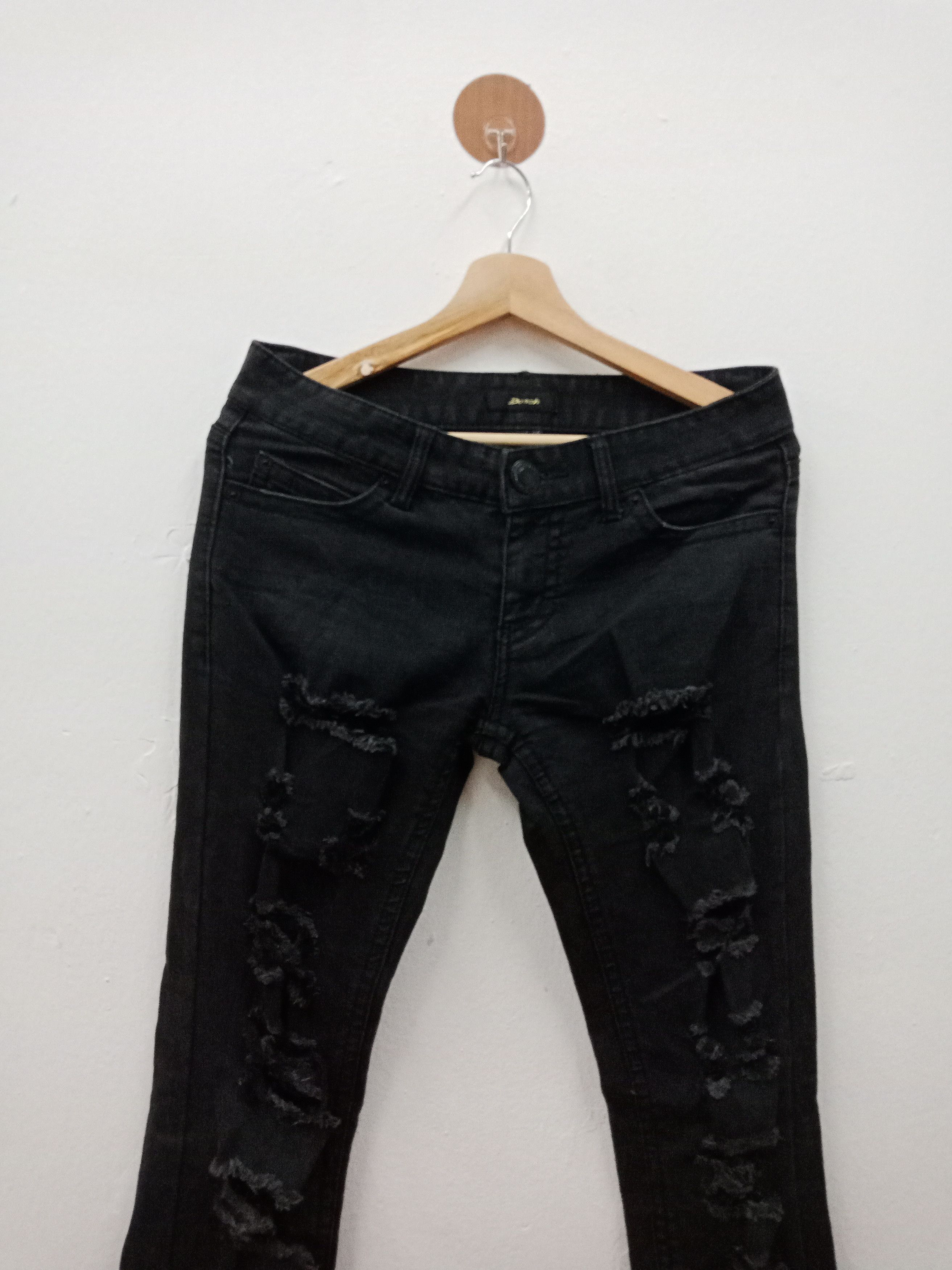 In The Attic Dosch Distressed Studded Black Pants Size US 32 / EU 48 - 8 Thumbnail