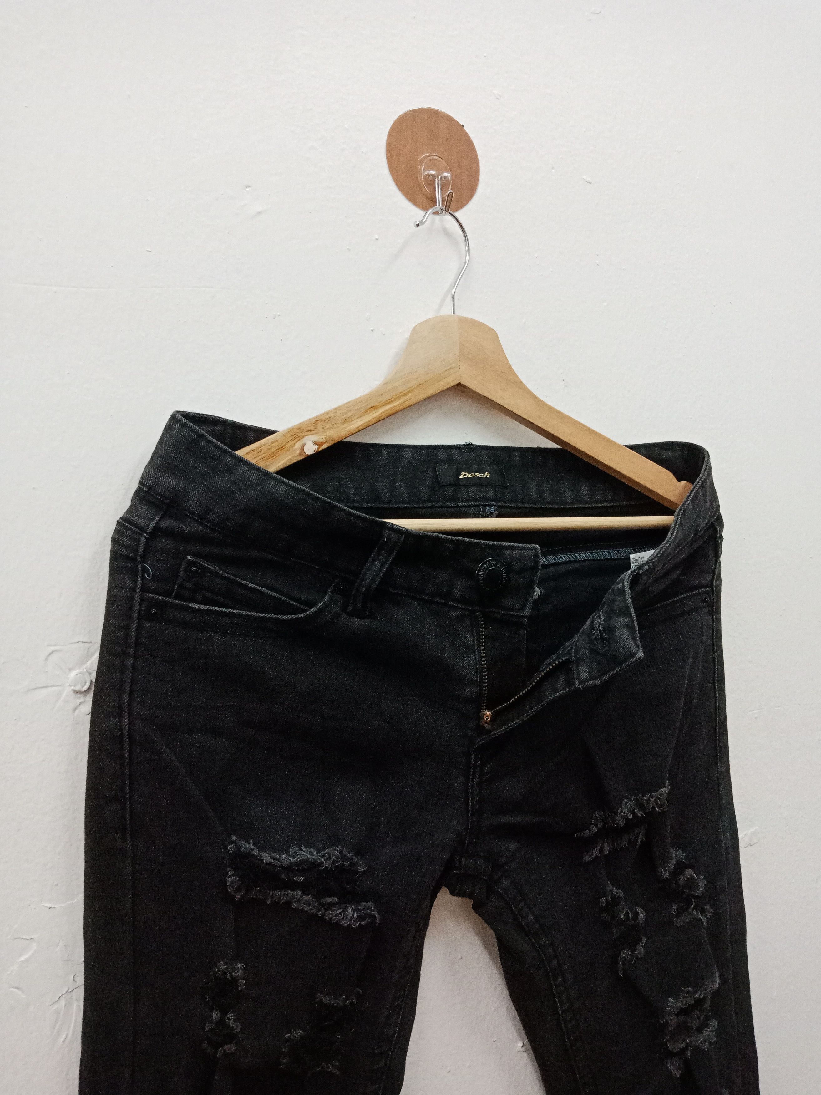 In The Attic Dosch Distressed Studded Black Pants Size US 32 / EU 48 - 6 Thumbnail