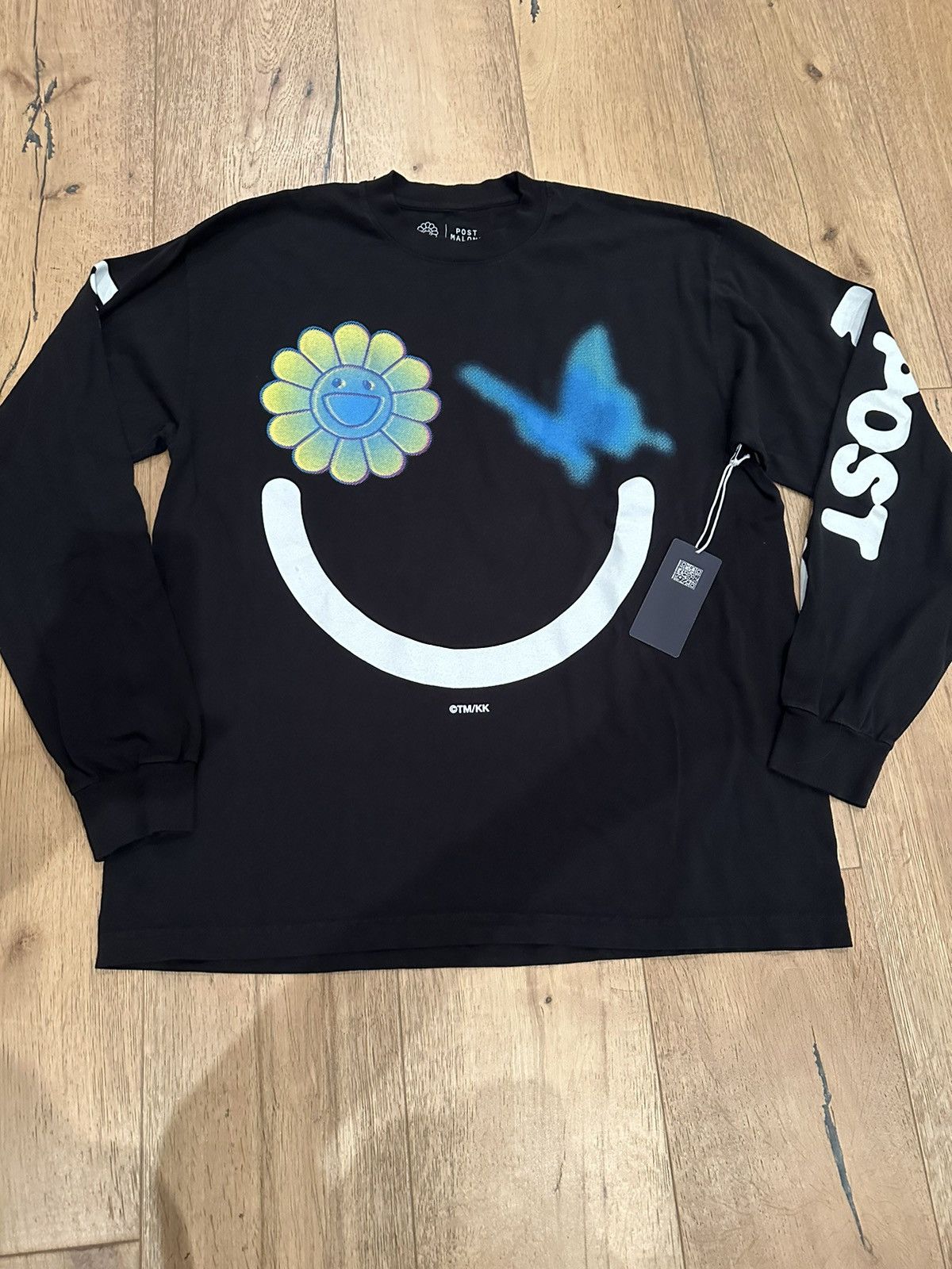image of Post Malone Tour Tee x Takashi Murakami Post Malone X Murakami Tee in Black, Men's (Size Large)