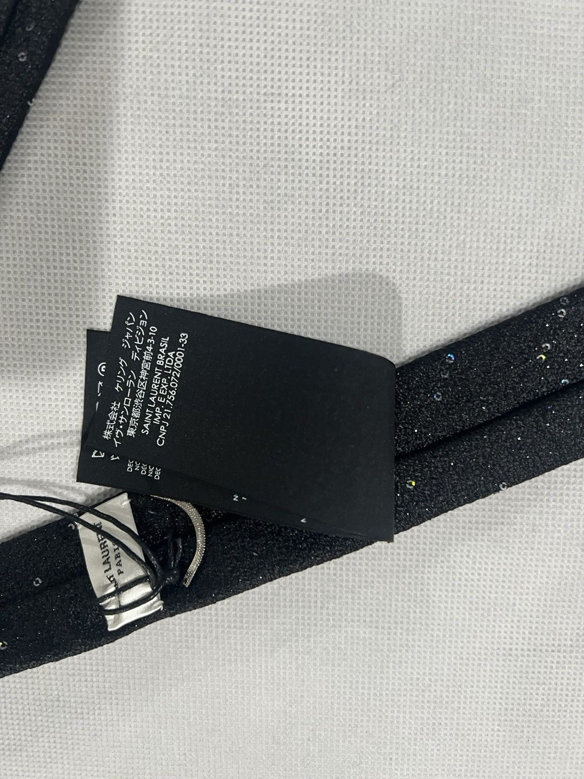 Saint Laurent Paris Saint Laurent skinny sequined tie. Size ONE SIZE - 3 Thumbnail