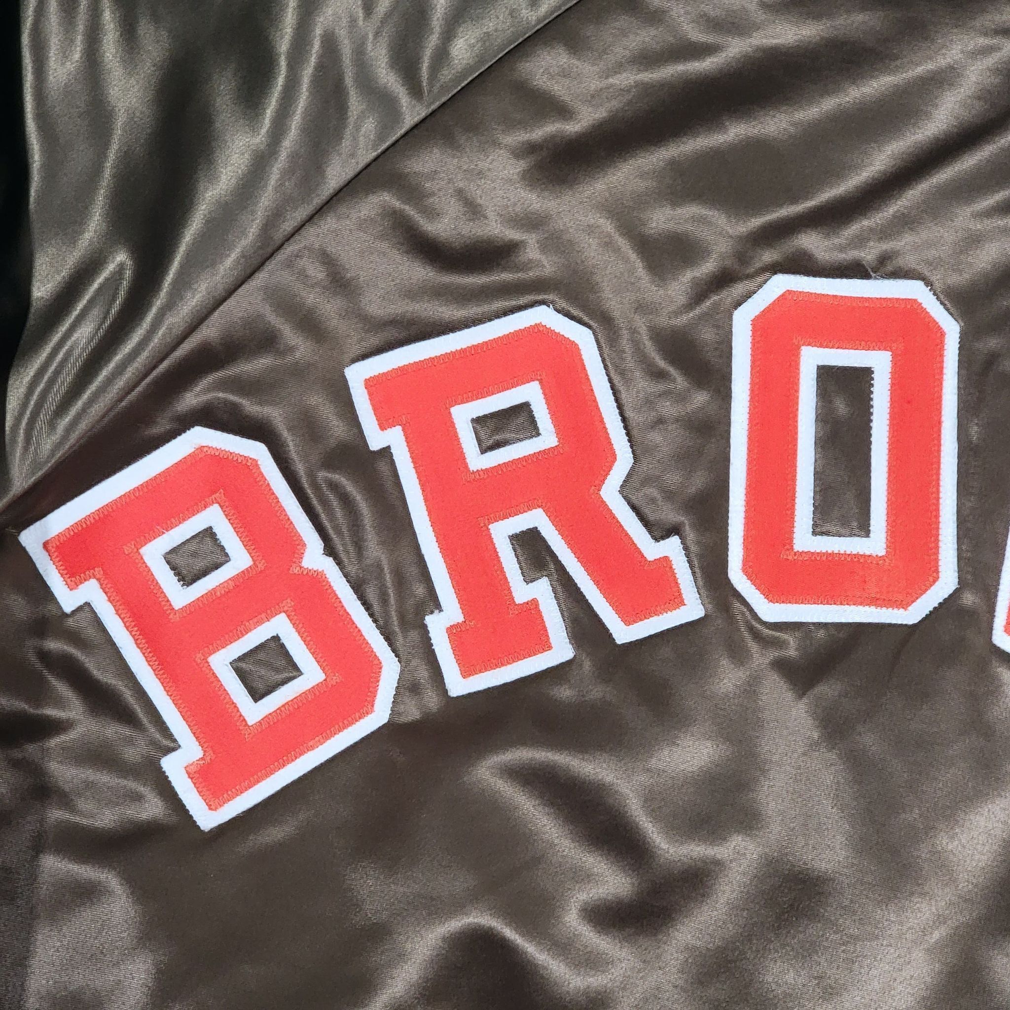 Chalk Line × Vintage Cleveland Browns Vintage 80s Chalk Line Satin Bomber Jacket Size US L / EU 52-54 / 3 - 5 Thumbnail