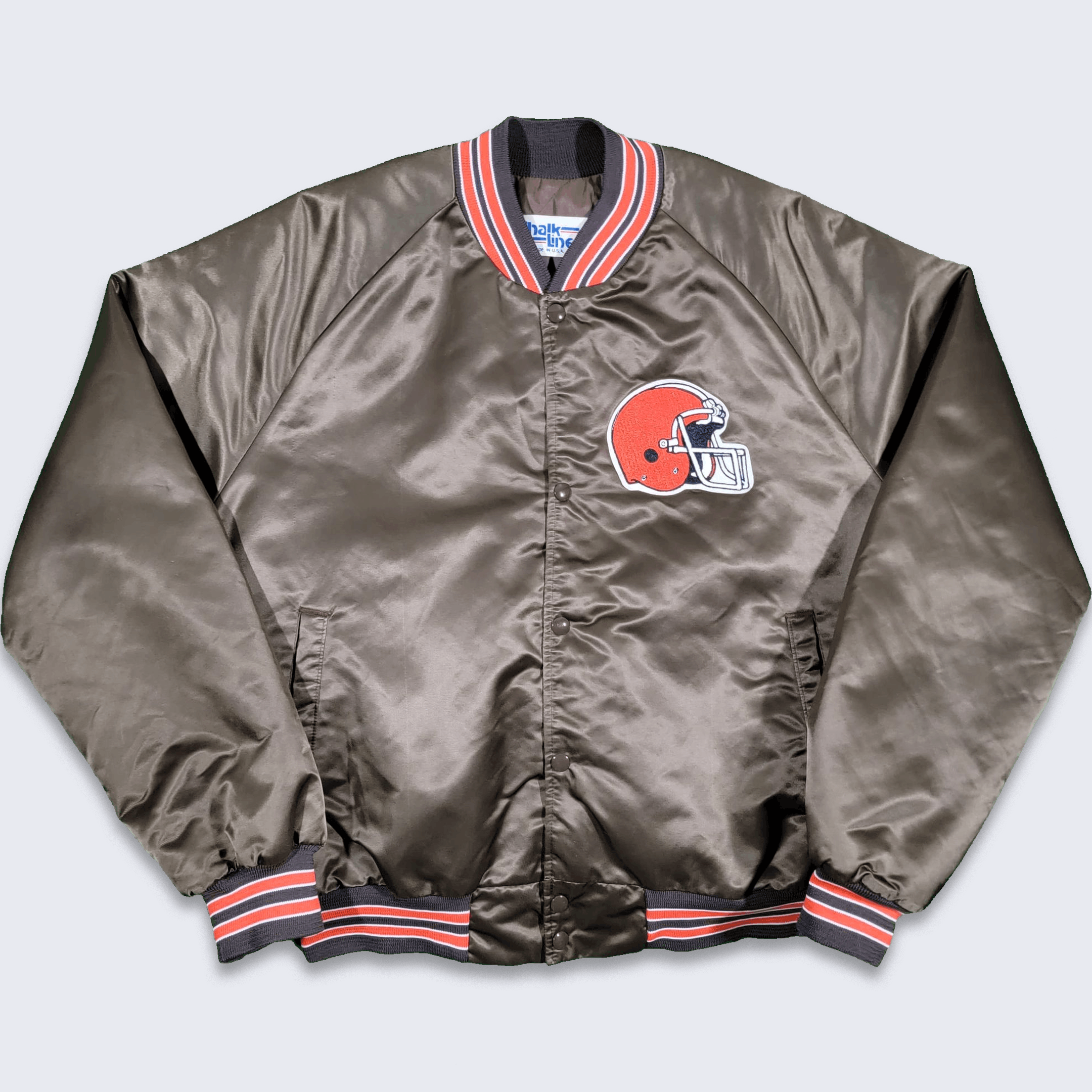 Chalk Line × Vintage Cleveland Browns Vintage 80s Chalk Line Satin Bomber Jacket Size US L / EU 52-54 / 3 - 2 Thumbnail