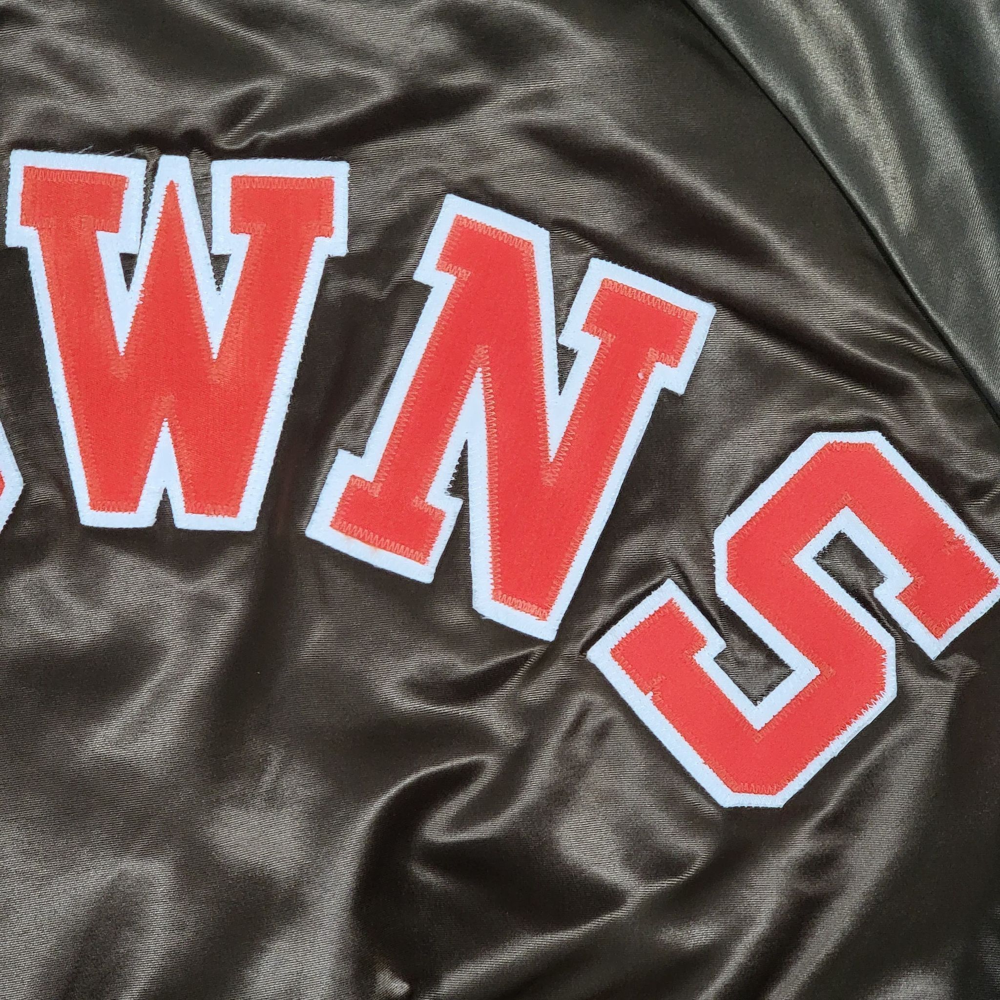 Chalk Line × Vintage Cleveland Browns Vintage 80s Chalk Line Satin Bomber Jacket Size US L / EU 52-54 / 3 - 6 Thumbnail