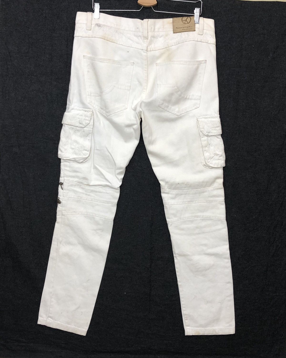 Other Distressed Denim Jeans Punk Cafe Racer Style Size US 37 - 2 Thumbnail