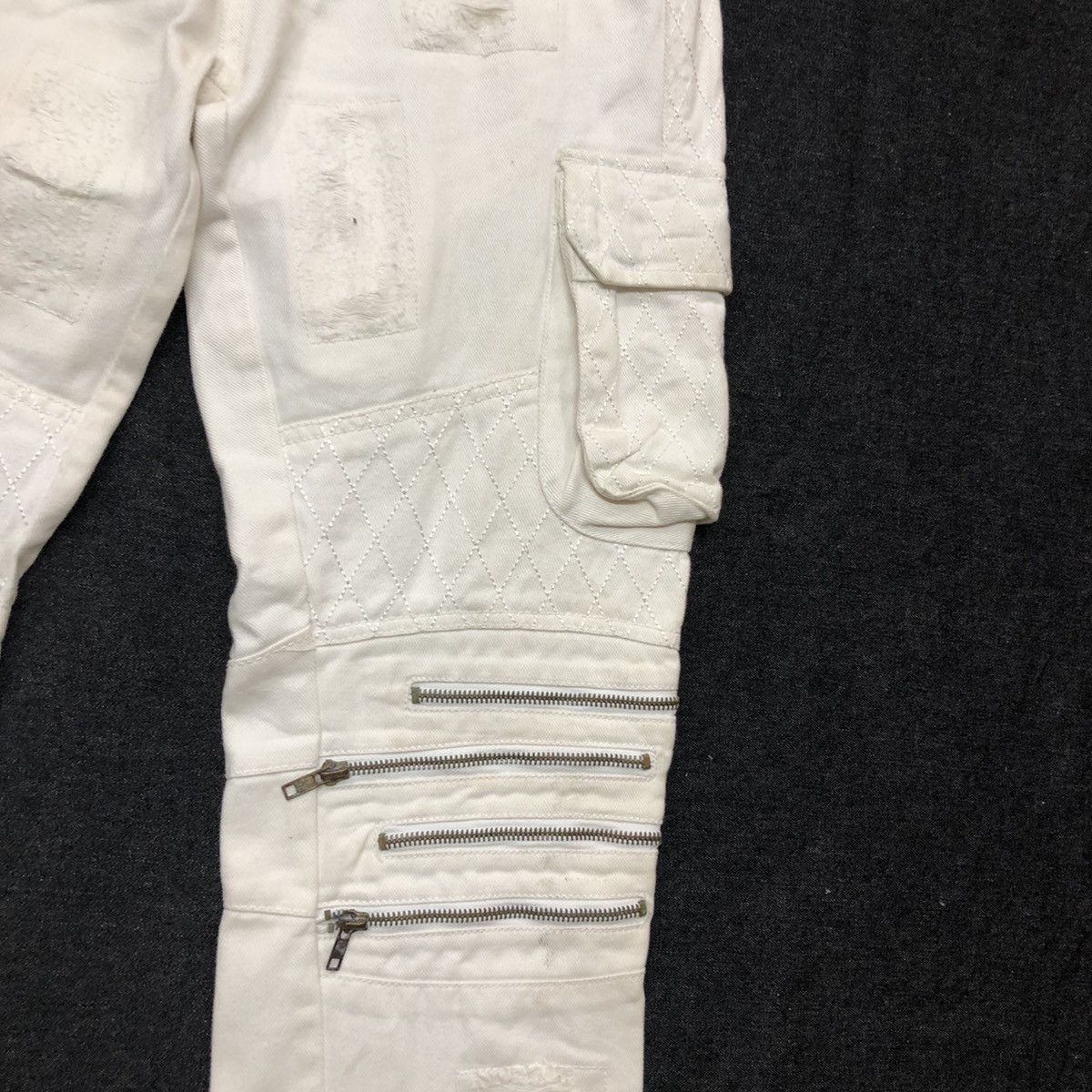 Other Distressed Denim Jeans Punk Cafe Racer Style Size US 37 - 6 Thumbnail
