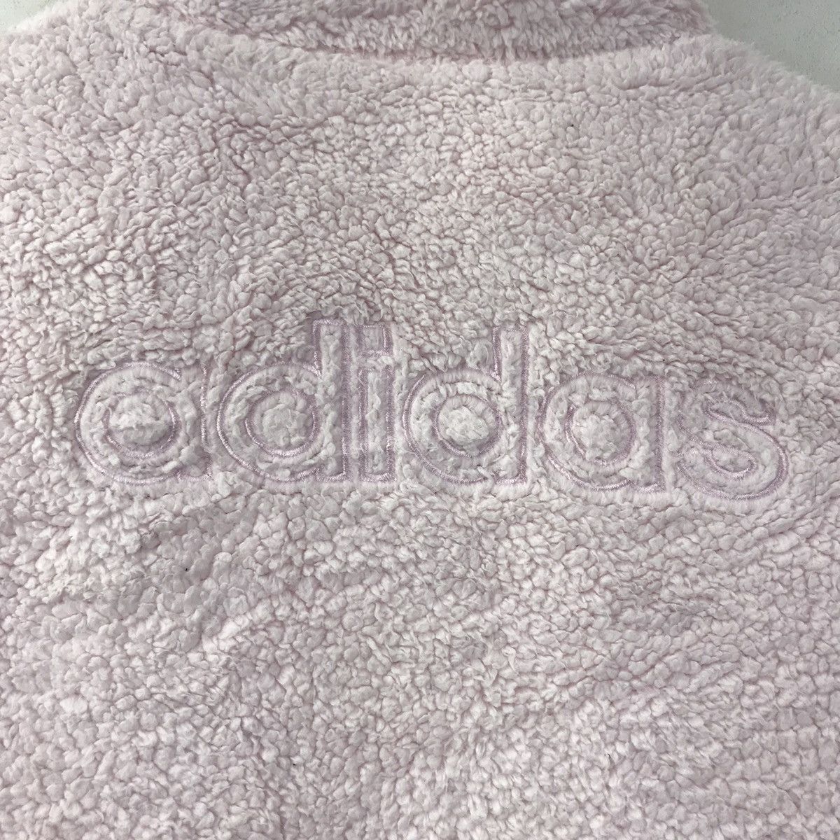 Adidas ADIDAS Soft Pink Sherpa Fleece Sweater Size US L / EU 52-54 / 3 - 7 Thumbnail