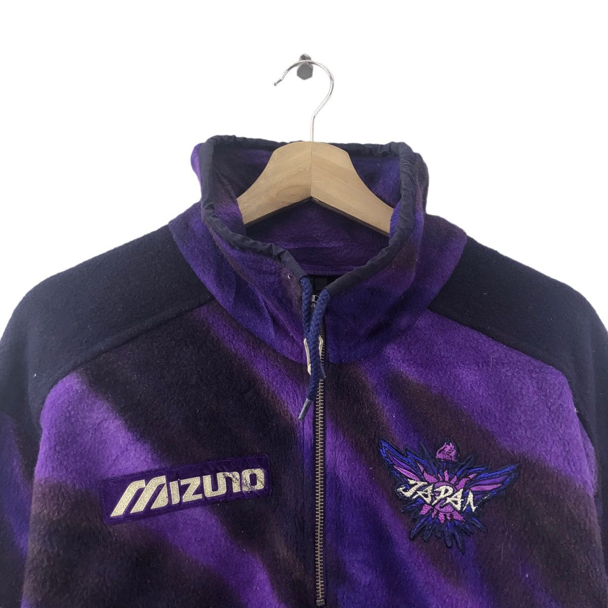 Mizuno Vintage MIZUNO JAPAN Fleece Ski Purple Bomber Jacket Size US S / EU 44-46 / 1 - 2 Thumbnail