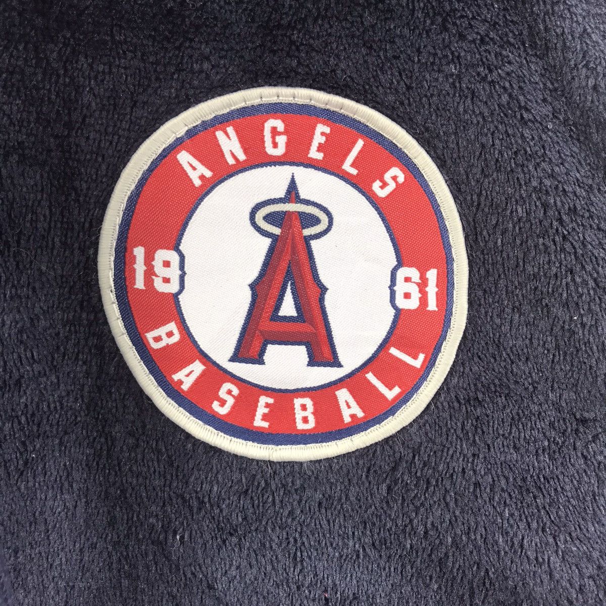 Vintage Vintage ANGELS 1961 BASEBALL Fleece Sherpa Navy Hoodie Size US L / EU 52-54 / 3 - 3 Thumbnail
