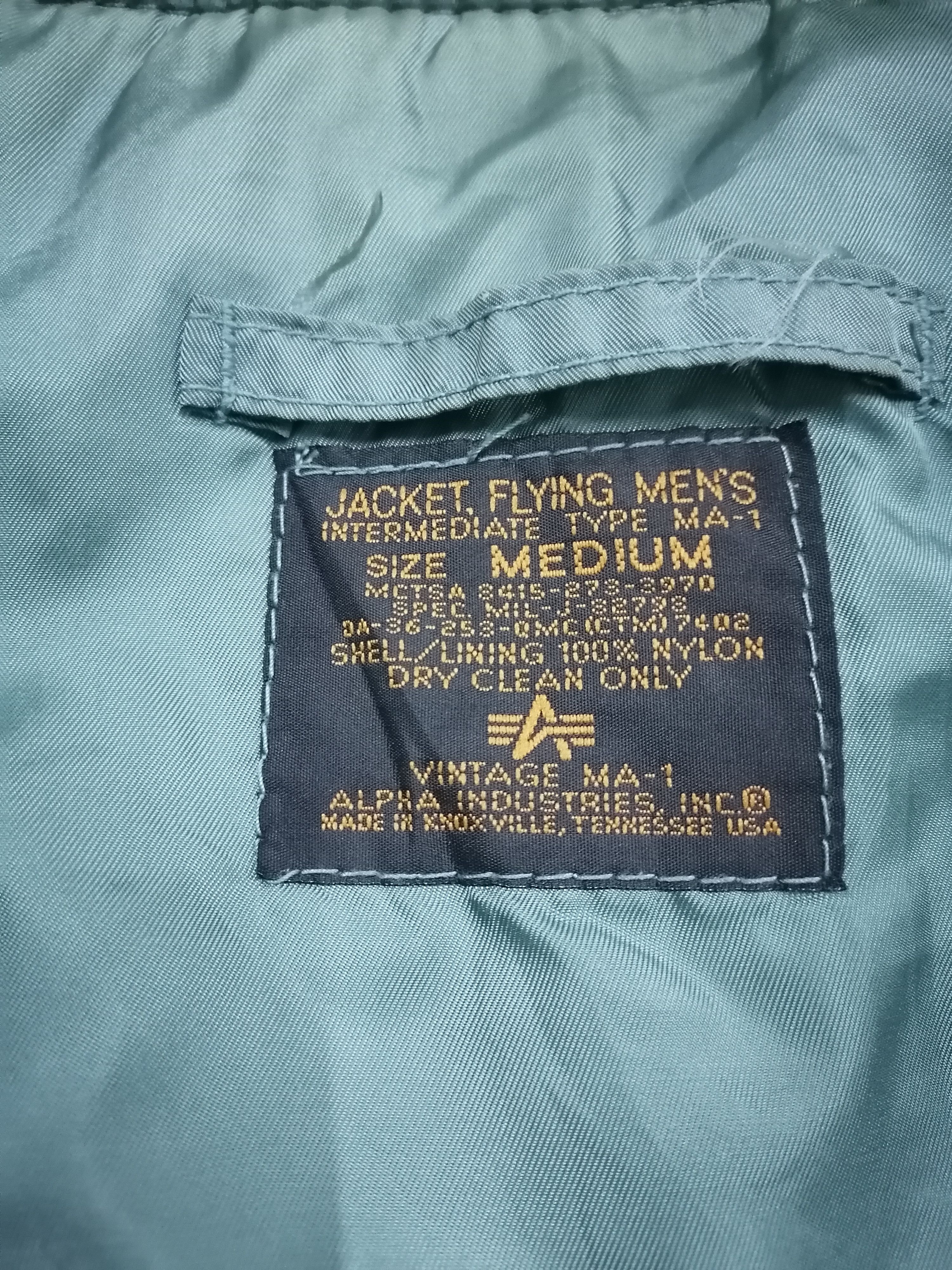 Buzz Rickson's Vintage Alpha Industries MA-1 Flying Bomber Jackets Size US M / EU 48-50 / 2 - 8 Thumbnail
