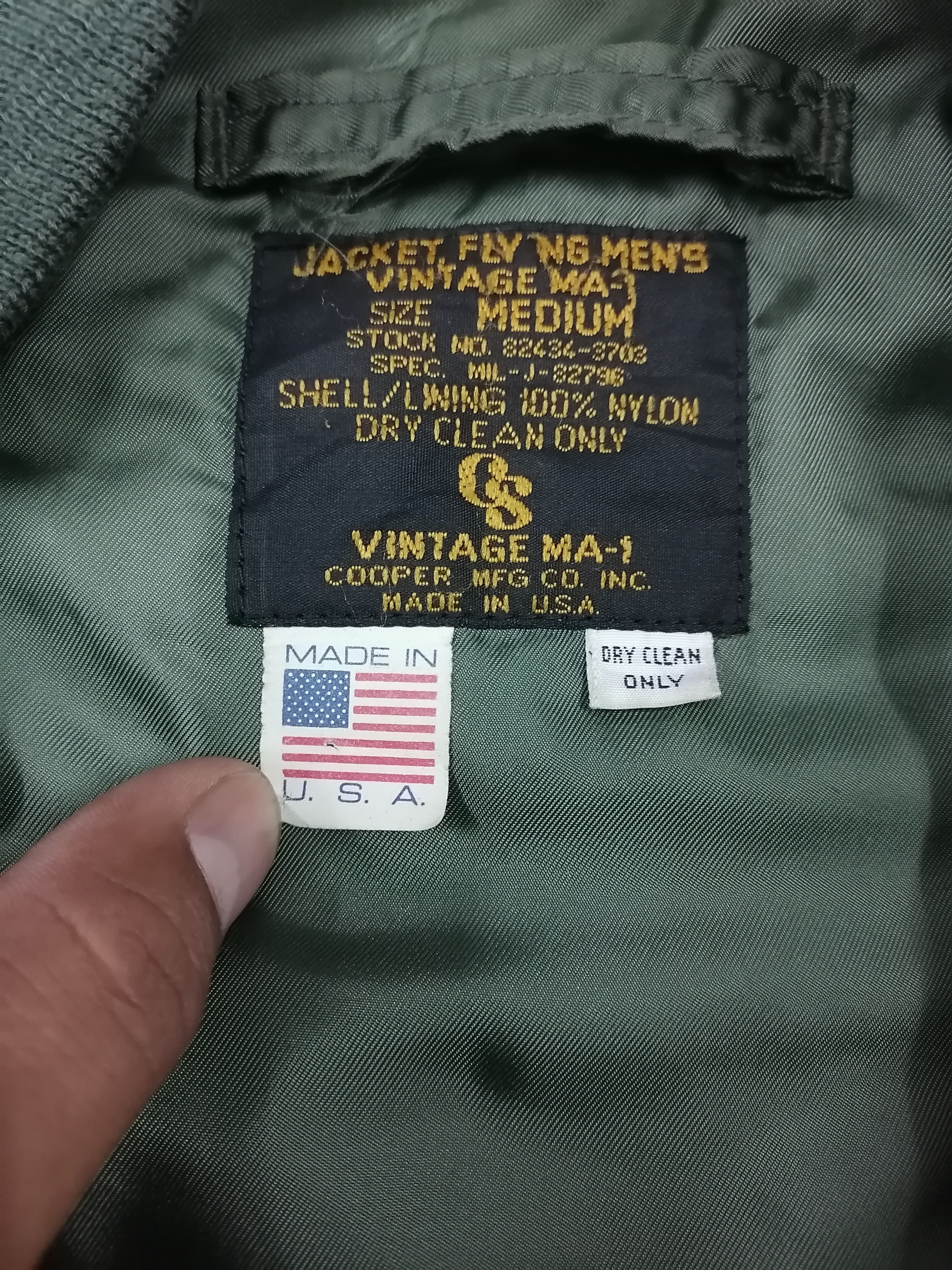 Buzz Rickson's Vintage Army Green Us Air Force MA-1 Bomber Jackets Size US M / EU 48-50 / 2 - 5 Thumbnail
