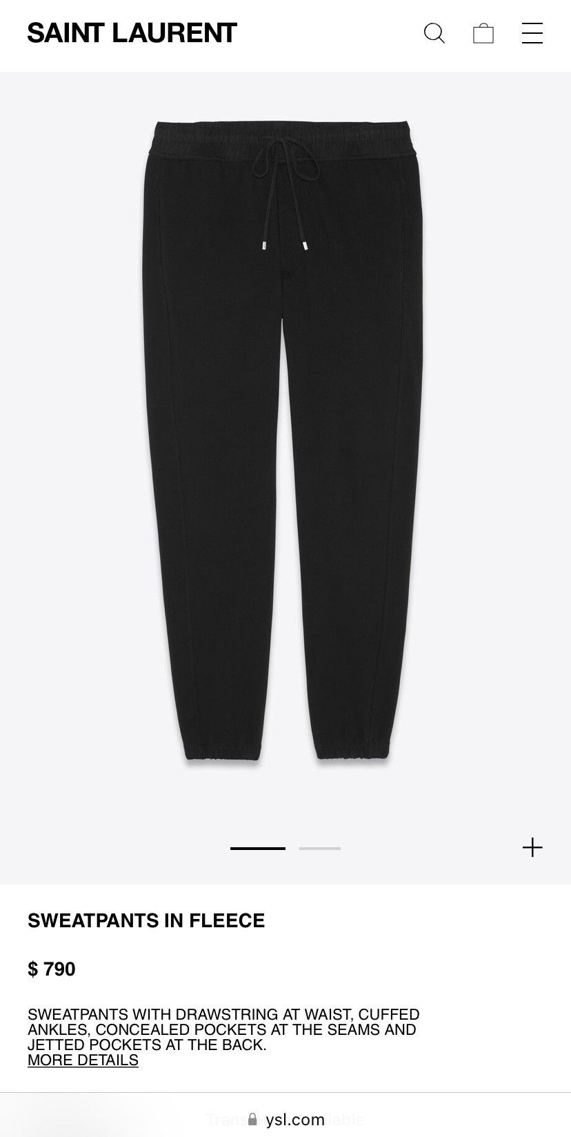 Saint Laurent Paris $790 🤑 SS17 Saint Laurent sweatpants *rare* $790 🤑🤑Large Size US 32 / EU 48 - 1 Thumbnail