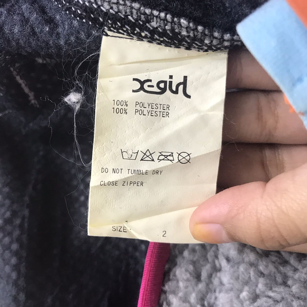Japanese Brand X-GIRL SKATE Skateboard Brand Grey Sherpa FleeceBomberJacket Size XS / US 0-2 / IT 36-38 - 6 Thumbnail
