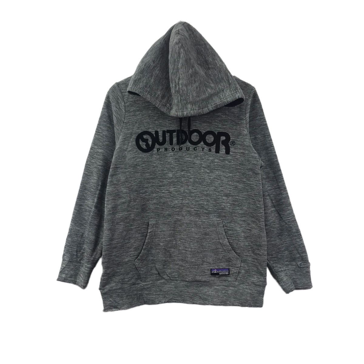 Vintage Vintage 90s OUTDOOR PRODUCT Big Logo Fleece Grey Hoodie Size US L / EU 52-54 / 3 - 1 Thumbnail