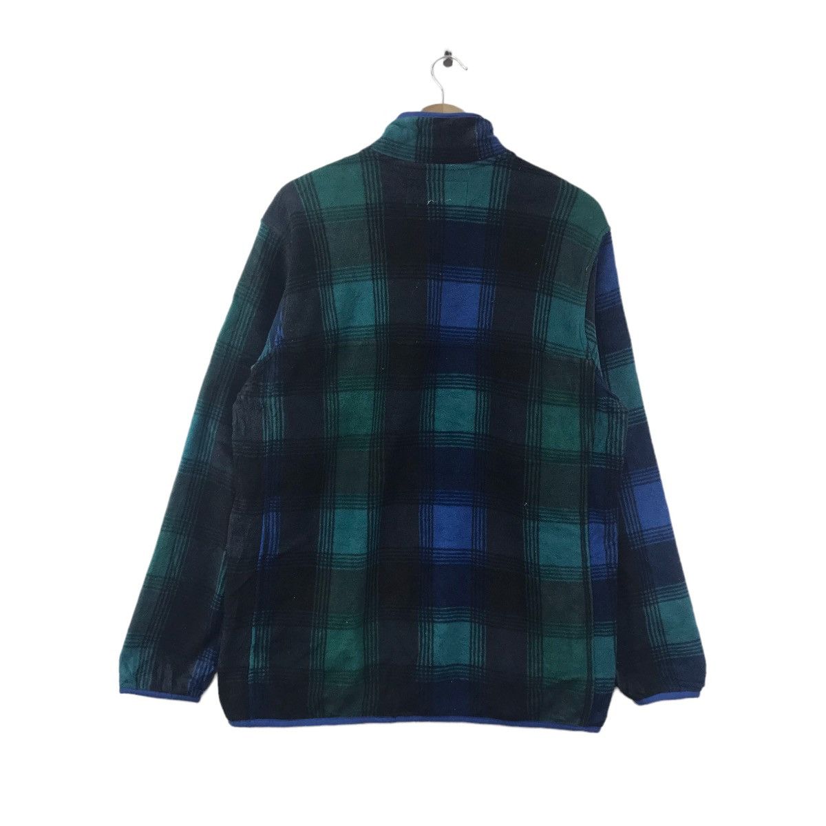 Lands' End LANDS' END Multi Color Check Fleece Bomber Jacket Size US L / EU 52-54 / 3 - 8 Thumbnail