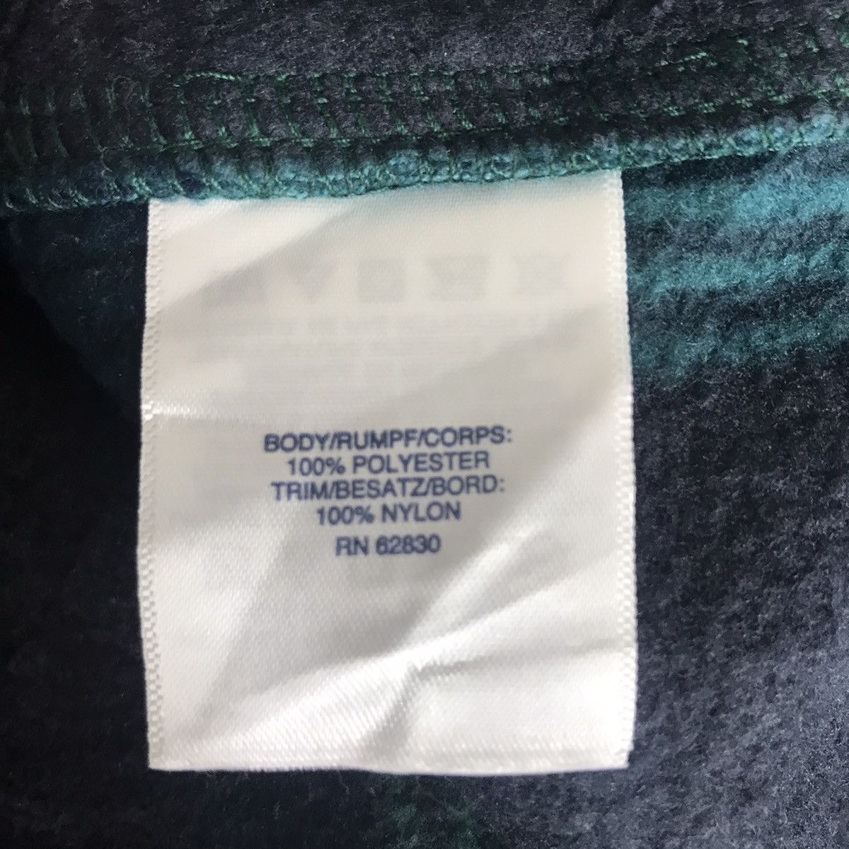Lands' End LANDS' END Multi Color Check Fleece Bomber Jacket Size US L / EU 52-54 / 3 - 5 Thumbnail