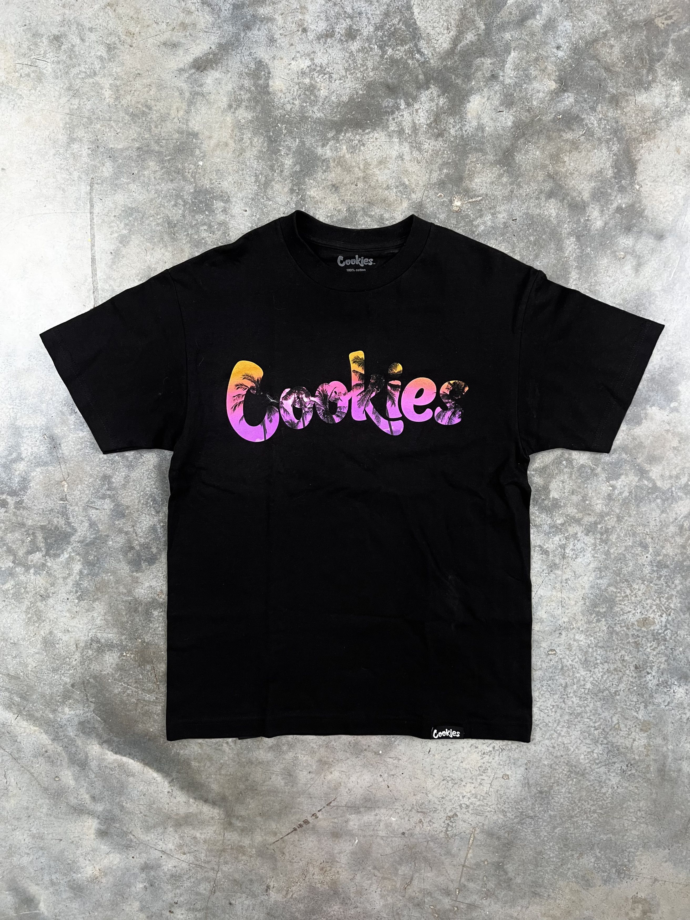 image of Cookies Weed Strain Palm Tree Logo Tee Black Medium, Men's