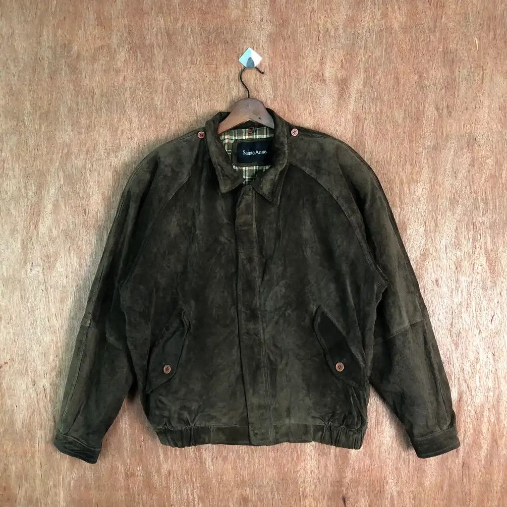 Japanese Brand × Vintage Vintage Guine Leather Sainte Anne Dark Brown #402 Size US XL / EU 56 / 4 - 1 Thumbnail