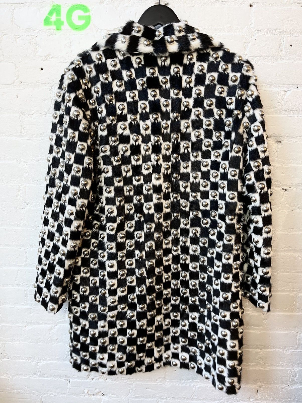 Celine Celine SS19 1/5 Runway MINK Checkered Damier Fur Stud Jacket Size US M / EU 48-50 / 2 - 18 Thumbnail