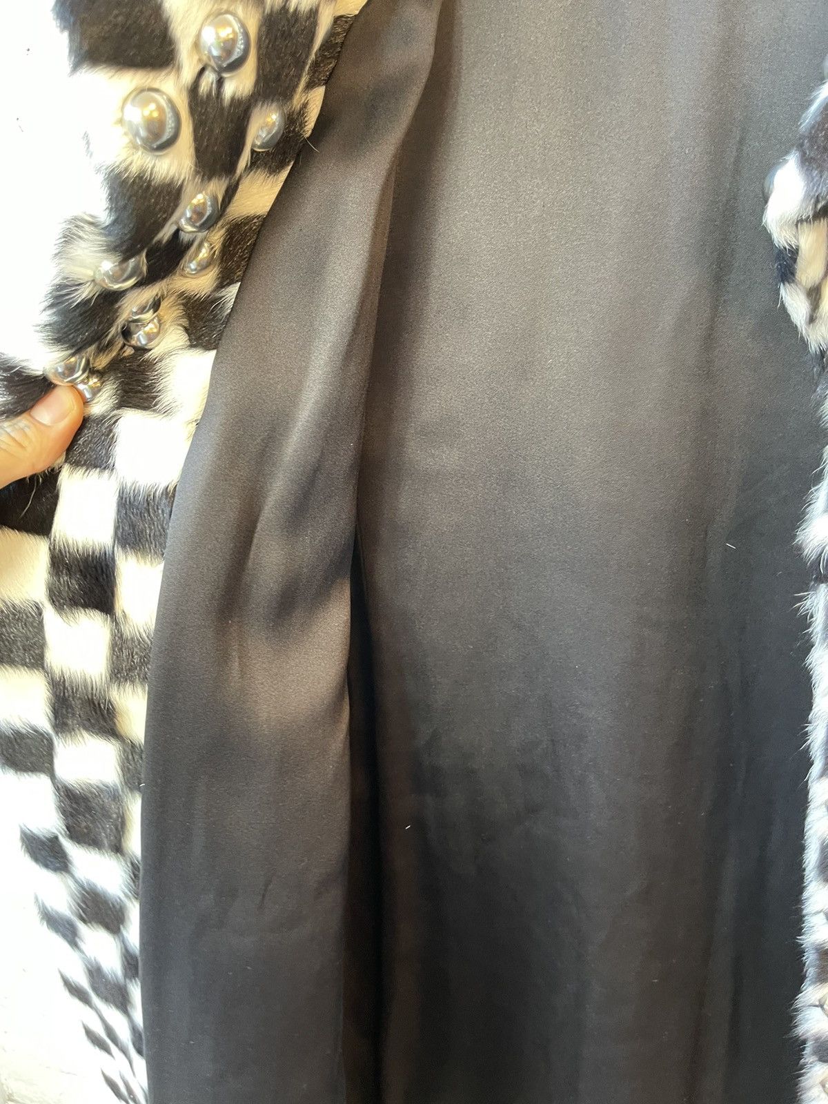 Celine Celine SS19 1/5 Runway MINK Checkered Damier Fur Stud Jacket Size US M / EU 48-50 / 2 - 9 Thumbnail