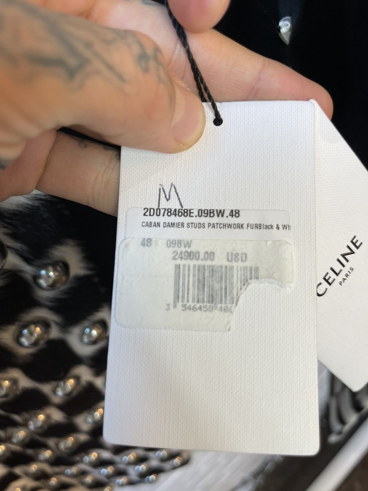 Celine Celine SS19 1/5 Runway MINK Checkered Damier Fur Stud Jacket Size US M / EU 48-50 / 2 - 11 Thumbnail