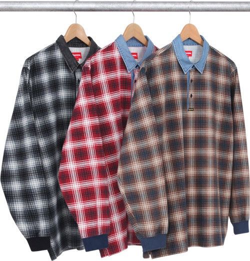 Supreme LAST DROP! RARE Supreme Shadow Plaid Flannel Denim