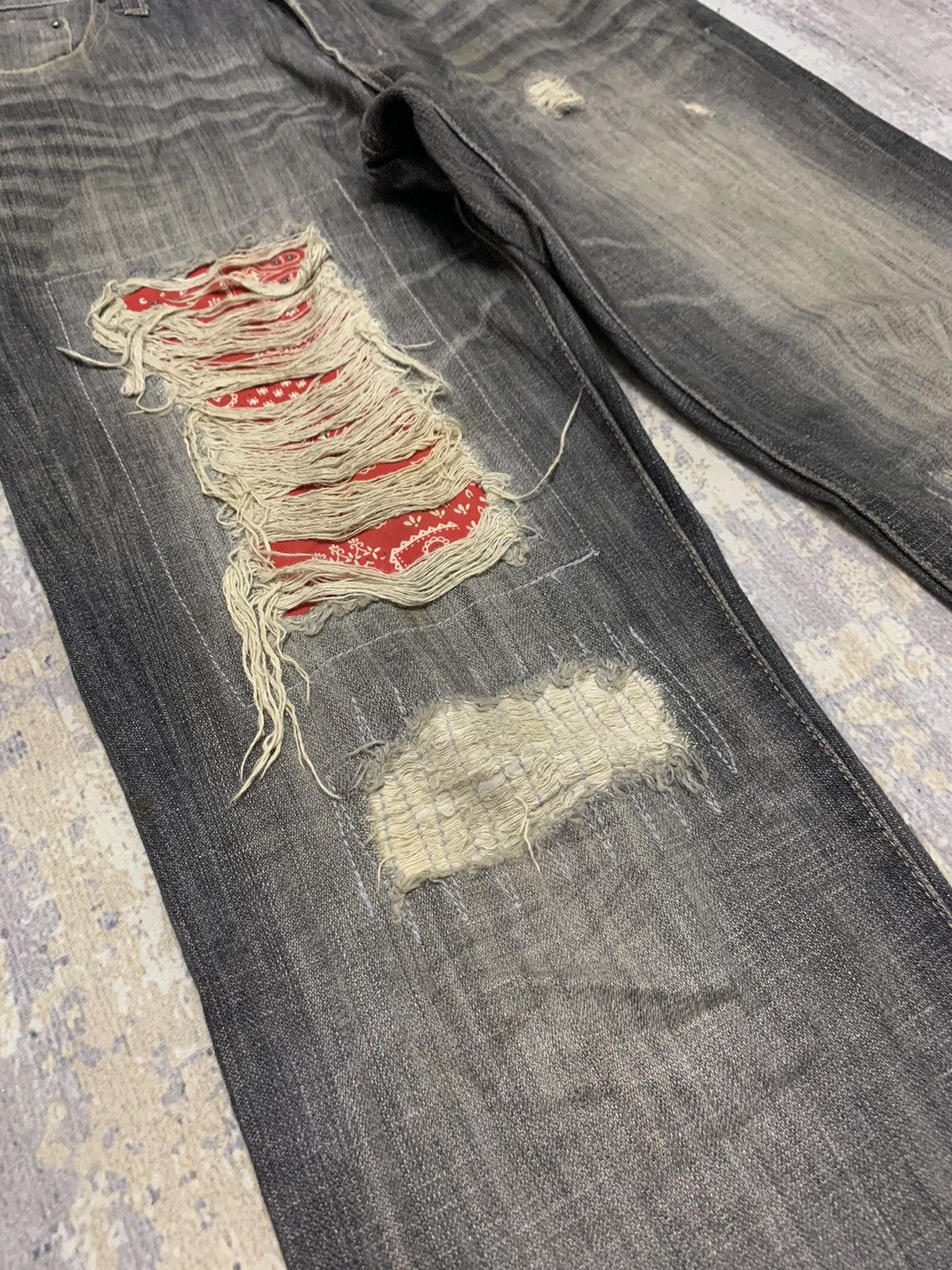 Japanese Brand Japanese Brand Distressed Denim Kapital Style Jean 31x33 Size US 31 - 5 Thumbnail