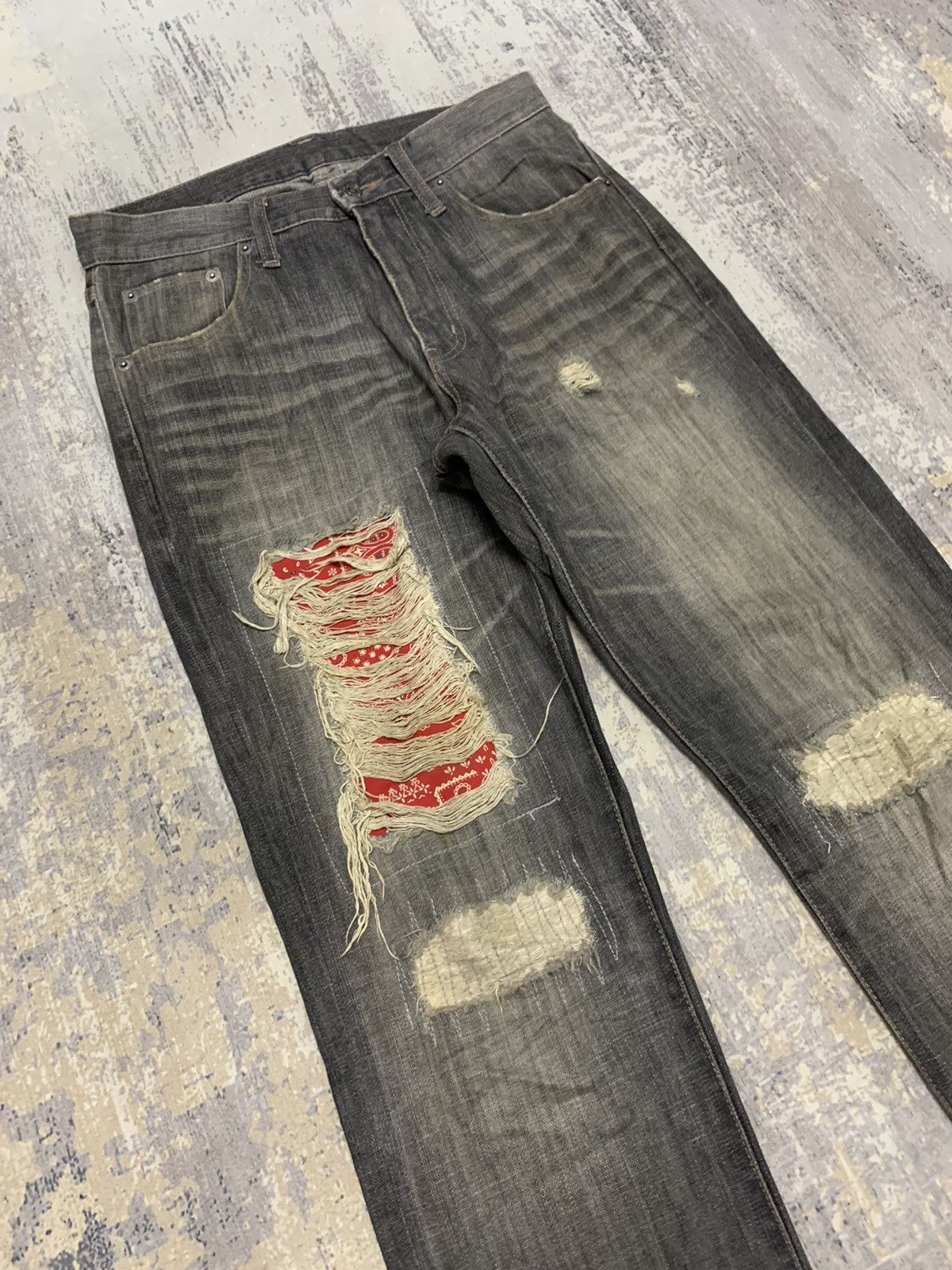 Japanese Brand Japanese Brand Distressed Denim Kapital Style Jean 31x33 Size US 31 - 2 Thumbnail