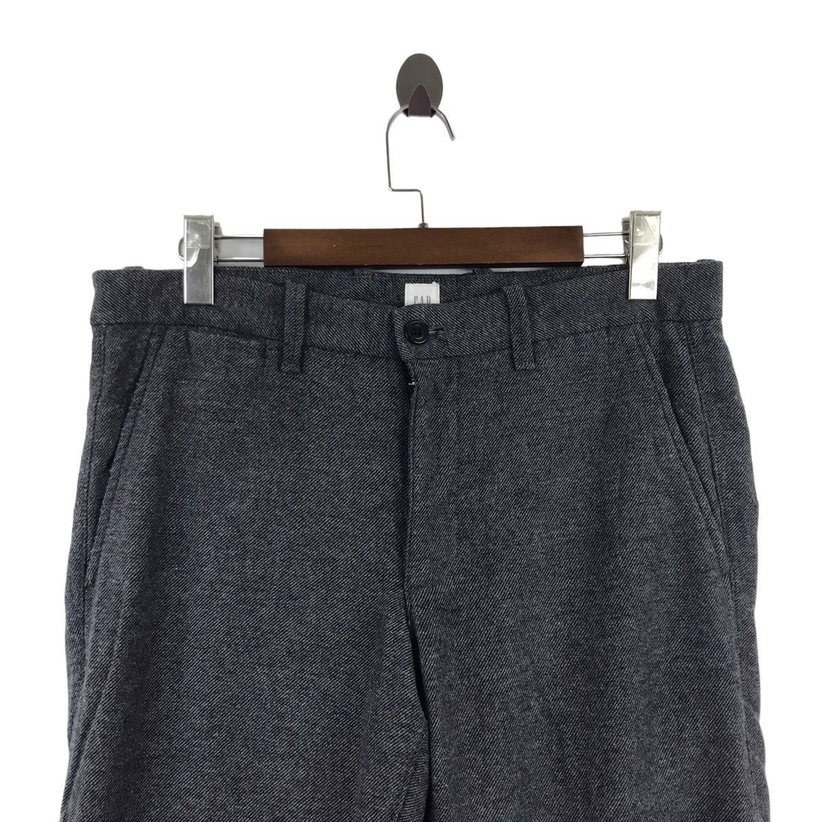 Gap GAP Slim Fit Grey Wool Casual Trousers Pant Size US 34 / EU 50 - 2 Thumbnail