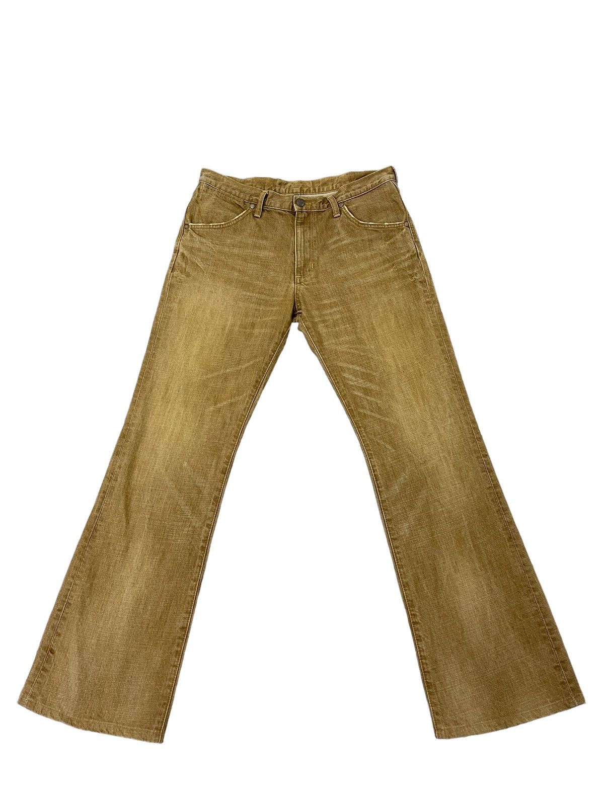 Japanese Brand Flare Jeans Wrangler Boot Cut Clawmark Denim 2🟦8 Size US 33 - 2 Thumbnail
