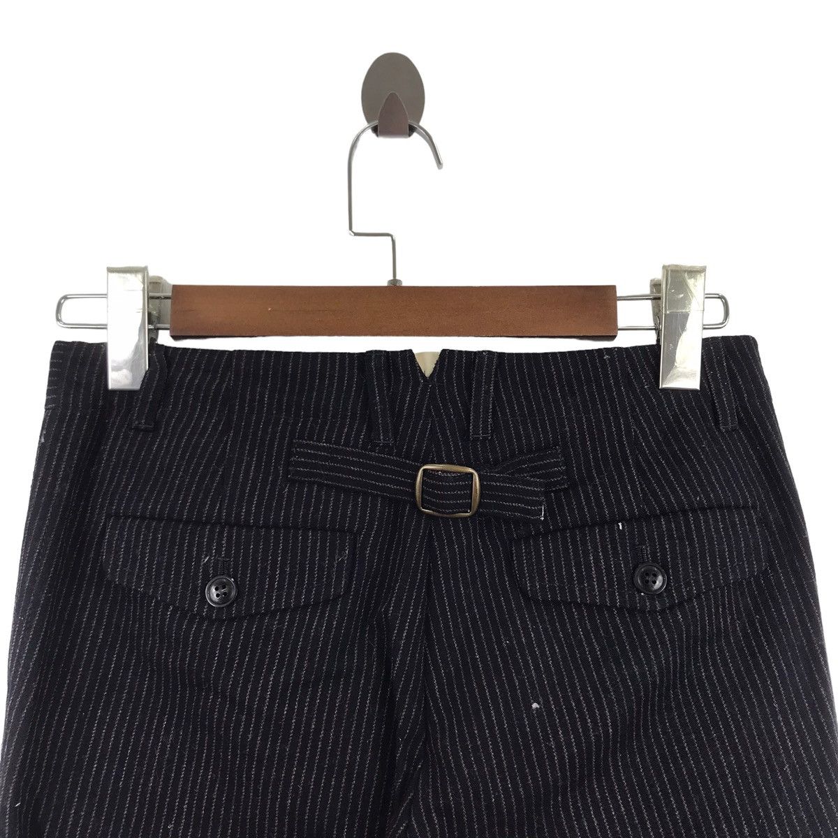 Vintage HUMAN WOMAN Japanese Brand Stripes Baggy Wool CasualTrousers Size 28" / US 6 / IT 42 - 9 Thumbnail