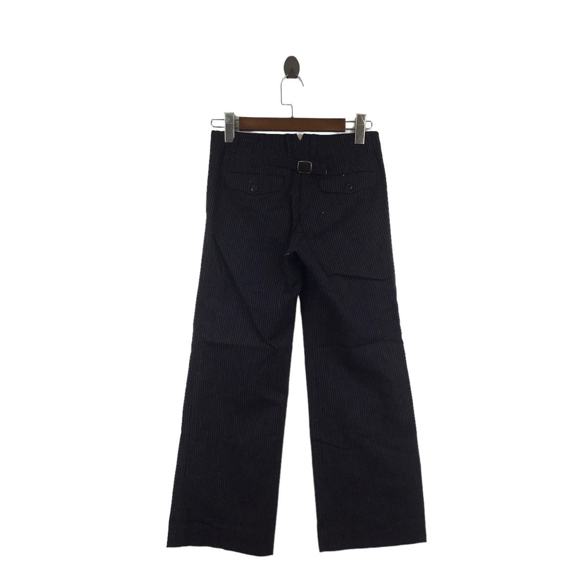 Vintage HUMAN WOMAN Japanese Brand Stripes Baggy Wool CasualTrousers Size 28" / US 6 / IT 42 - 8 Thumbnail