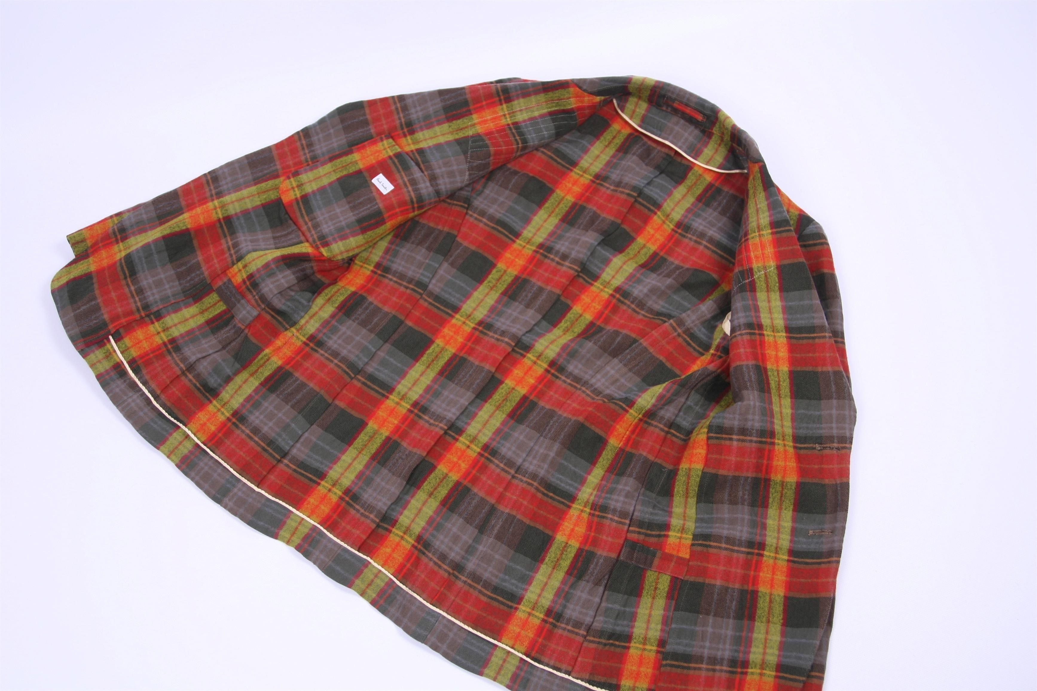 Paul Smith Paul Smith Luxury Tweed Wool Tartan Blazer Jacket Coat Size US S / EU 44-46 / 1 - 4 Thumbnail