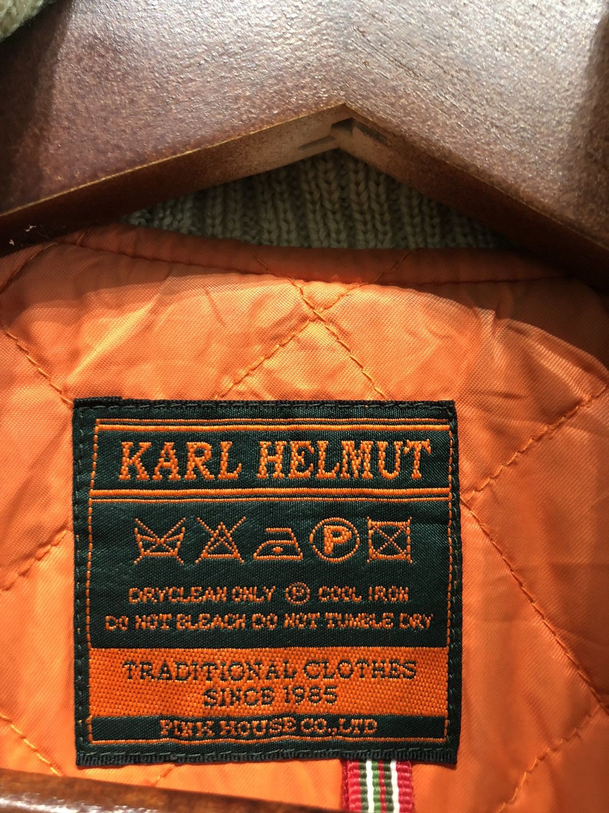 Karl Helmut × Vintage Kart Helmut Big Logo Varsity Jacket Size US M / EU 48-50 / 2 - 8 Thumbnail