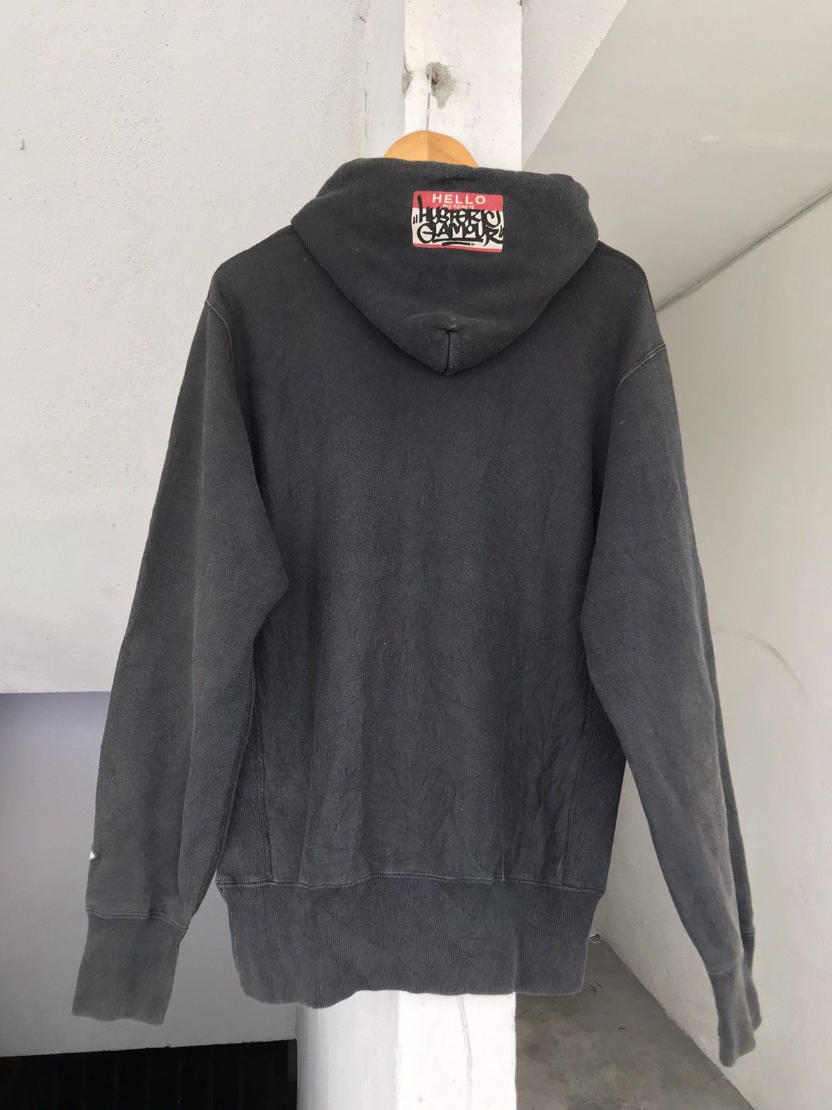 Hysteric Glamour × Vintage 90s Faded Hysteric Glamour Hoodie Size US L / EU 52-54 / 3 - 5 Thumbnail