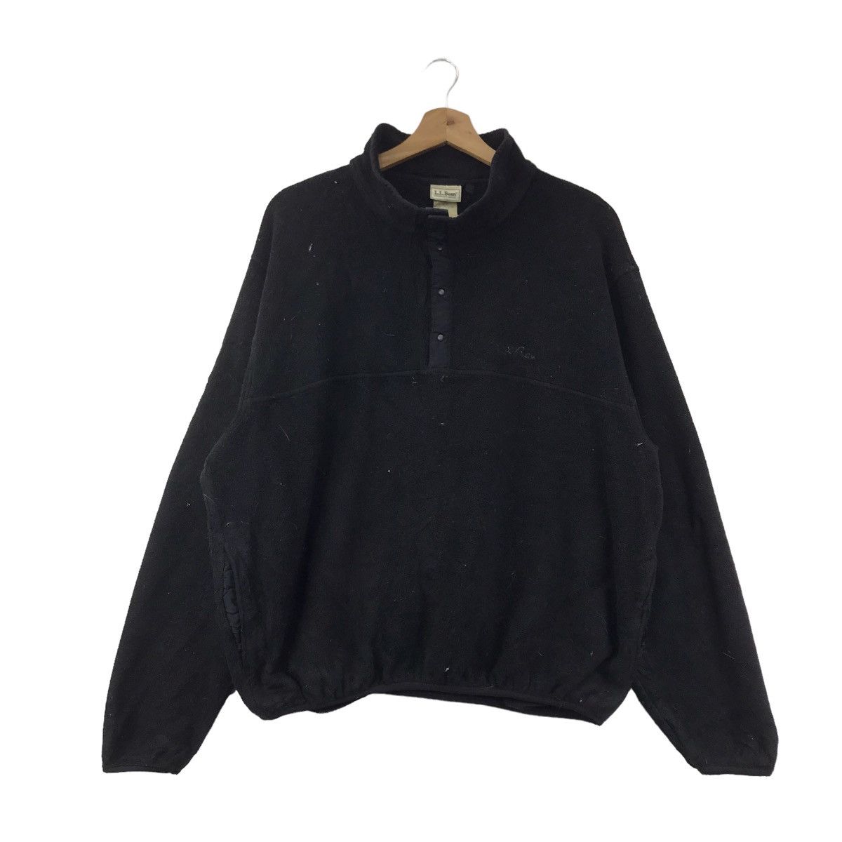 L.L. Bean Vintage L.L BEAN Snap Button Black Sherpa Sweatshirt Size US XL / EU 56 / 4 - 1 Thumbnail