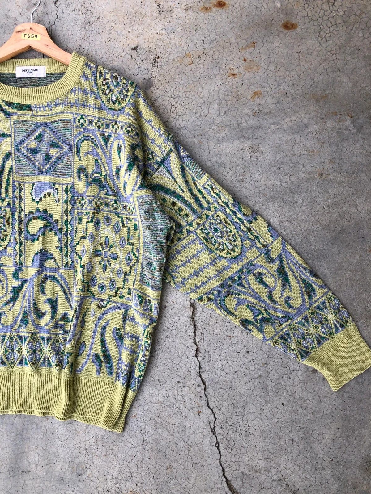 💥Vtg Destinare Uomo Multicolour Pullover Knitting's Pattern