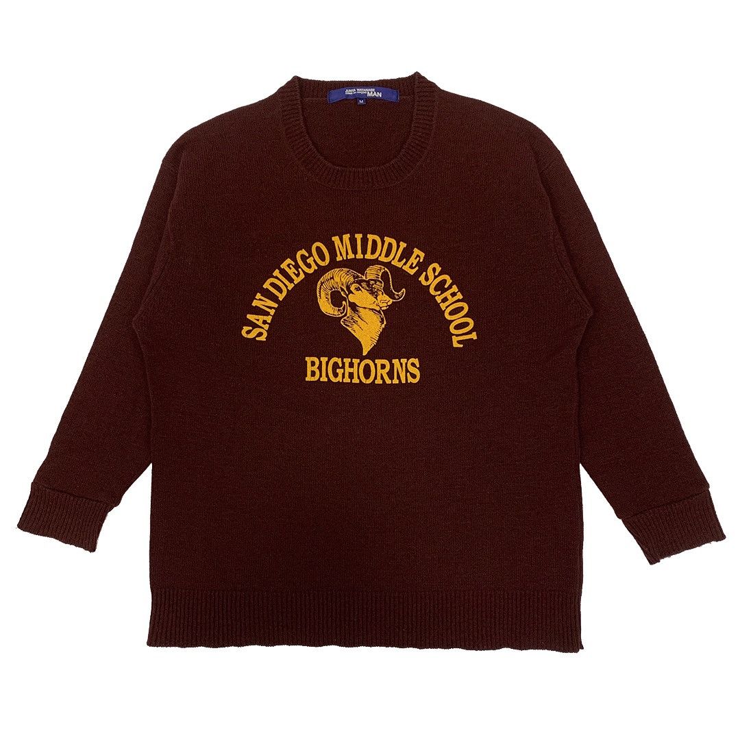 Junya Watanabe 2002AW San Diego Middle School Bighorns Knit