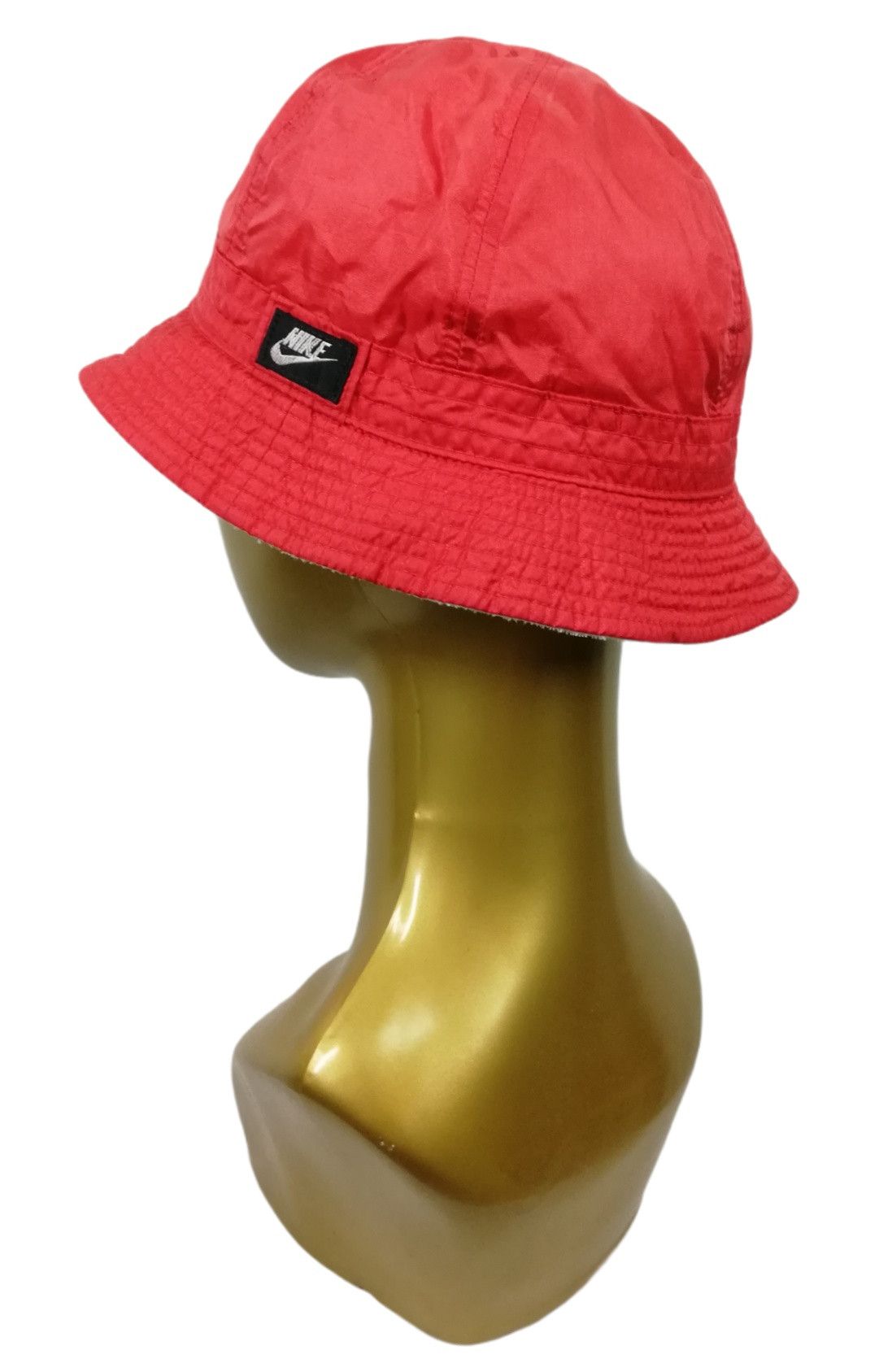 Nike 🔥Vintage 90's Nike Nax Sportswear Red Nylon Bucket Hat🔥 Size ONE SIZE - 3 Thumbnail