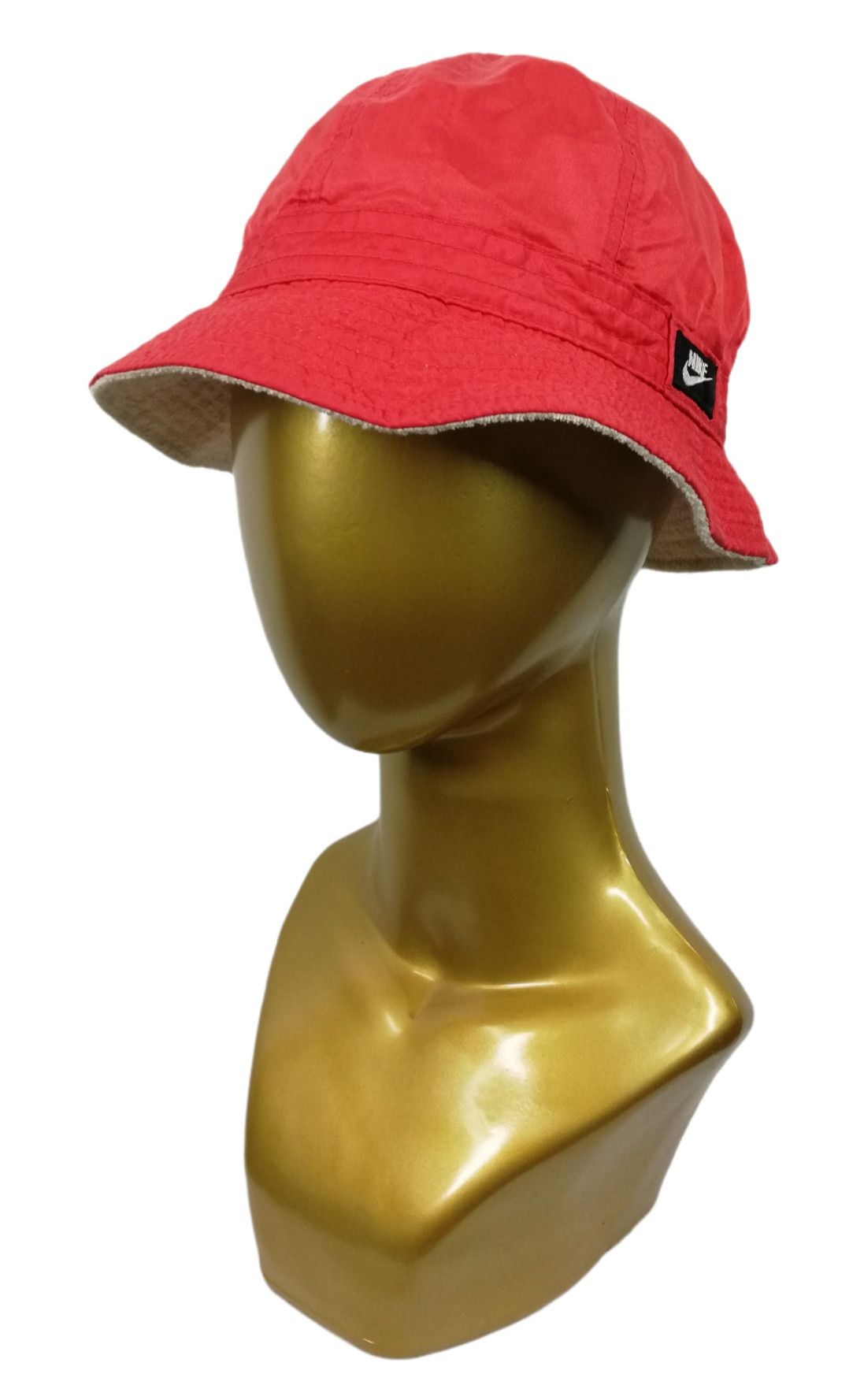 Nike 🔥Vintage 90's Nike Nax Sportswear Red Nylon Bucket Hat🔥 Size ONE SIZE - 1 Thumbnail