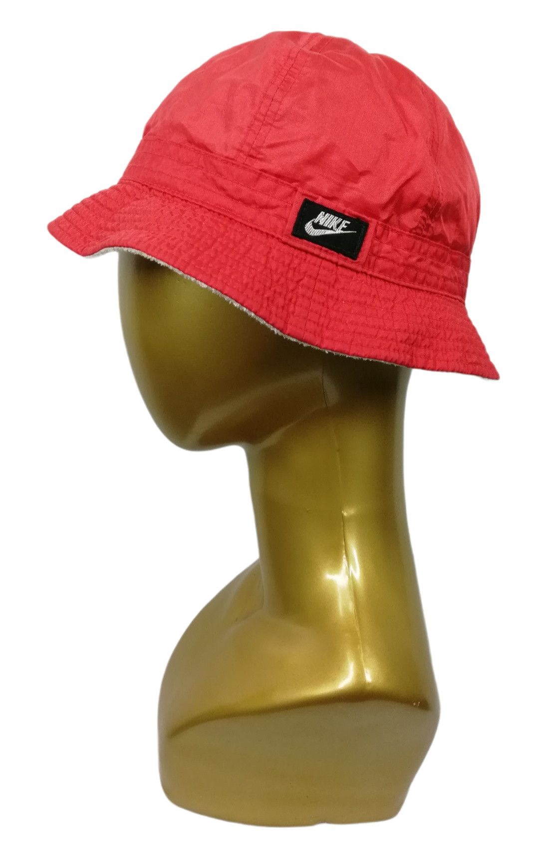 Nike 🔥Vintage 90's Nike Nax Sportswear Red Nylon Bucket Hat🔥 Size ONE SIZE - 2 Thumbnail