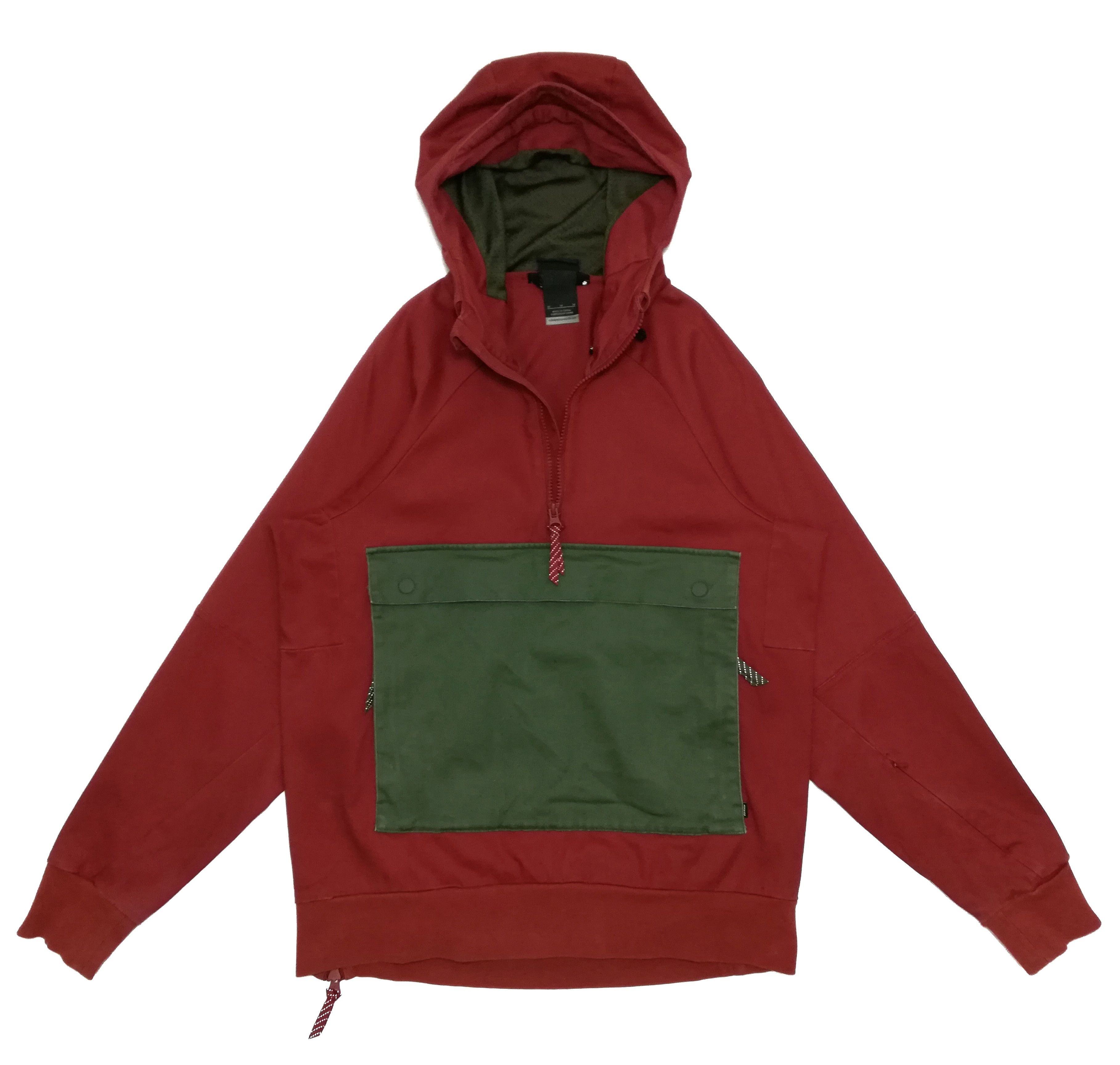 image of Grail Nike Sb Pullover Anorak Tactical Sweatshirts Hoodie in Red/Green, Men's (Size Medium)